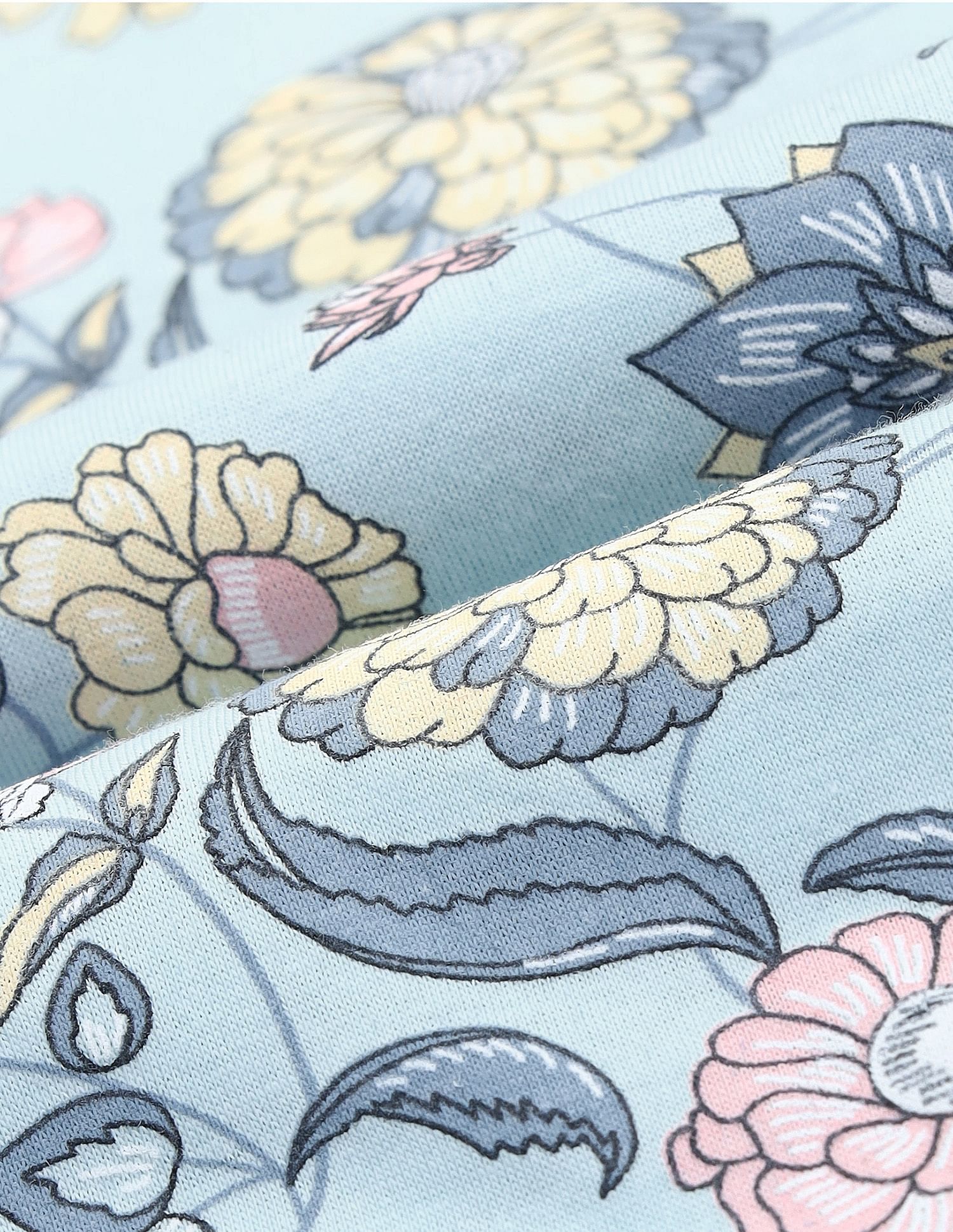 Flying Machine Floral Printed Cotton Polo Shirt
