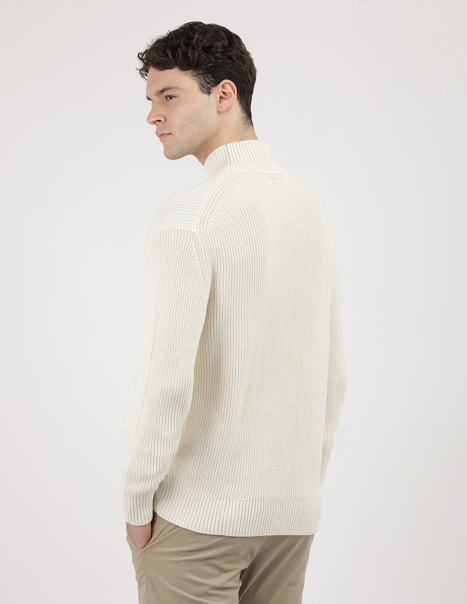 Calvin Klein Jeans Mixed Stitch High Neck Sweater