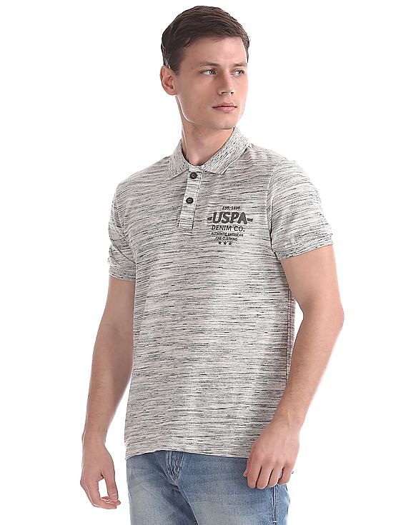 U.S. Polo Assn. Denim Co. Muscle Fit Heathered Polo Shirt