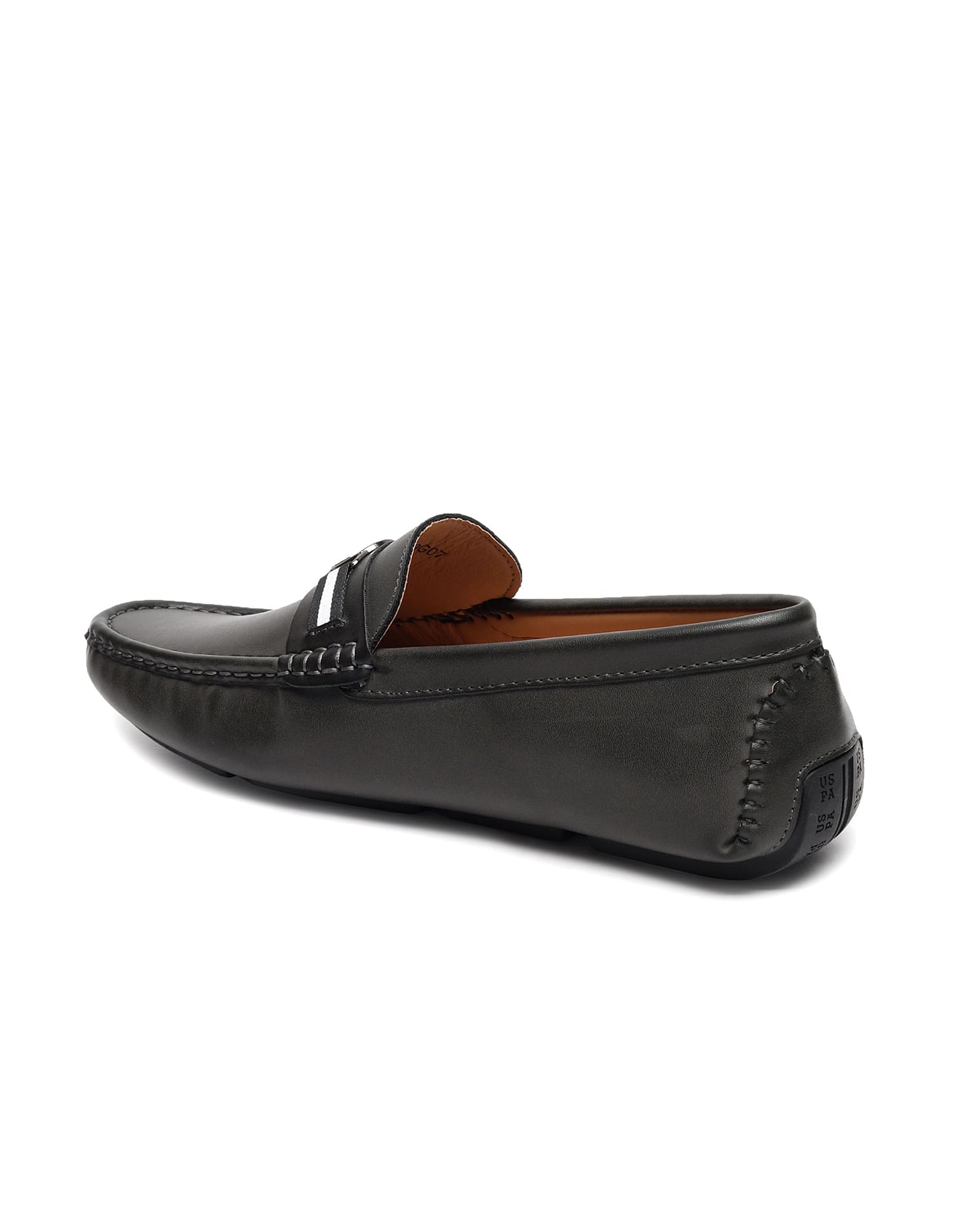 U.S. Polo Assn. Men Metallic Logo Accent Solid Fritof Loafers