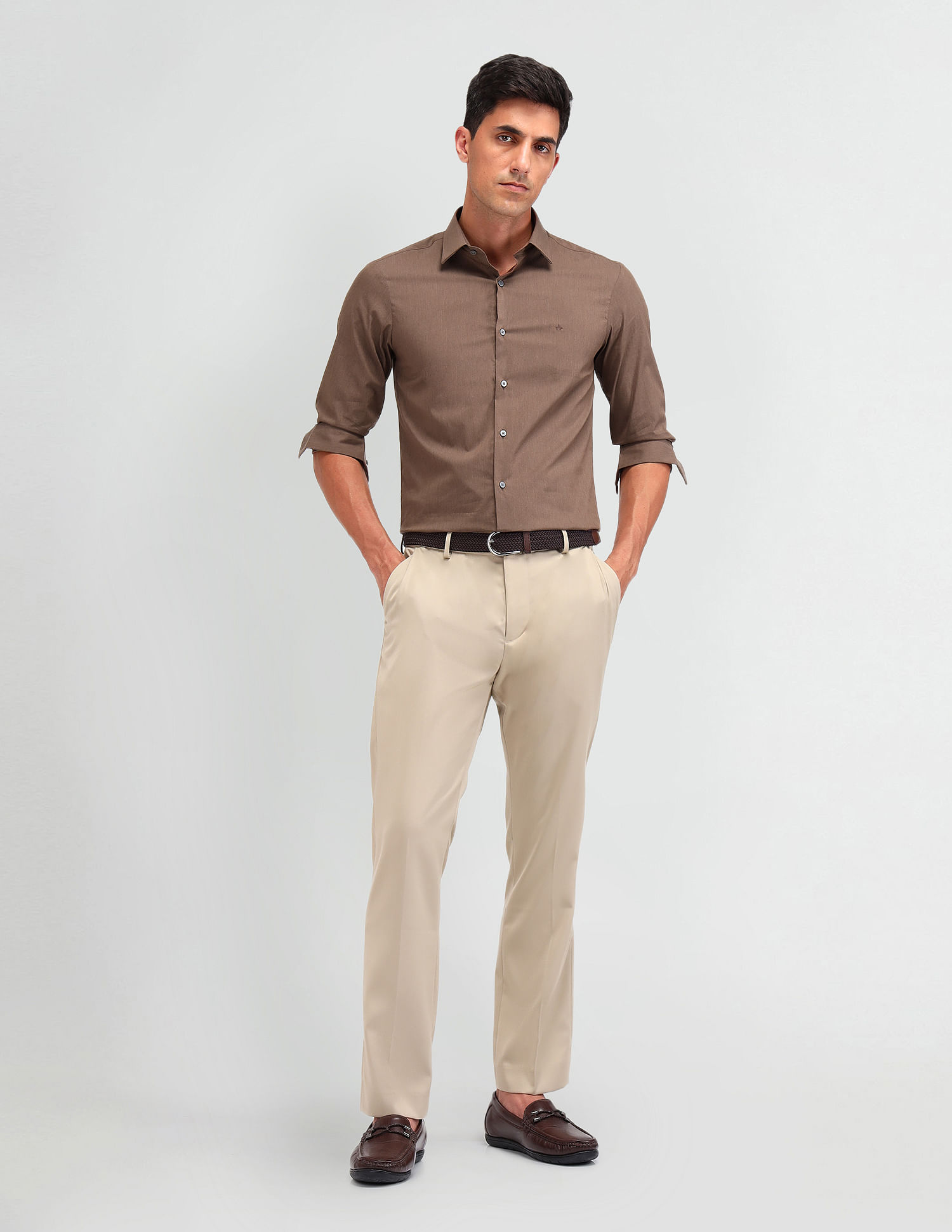 Arrow Newyork Textured Slim Fit Shirt