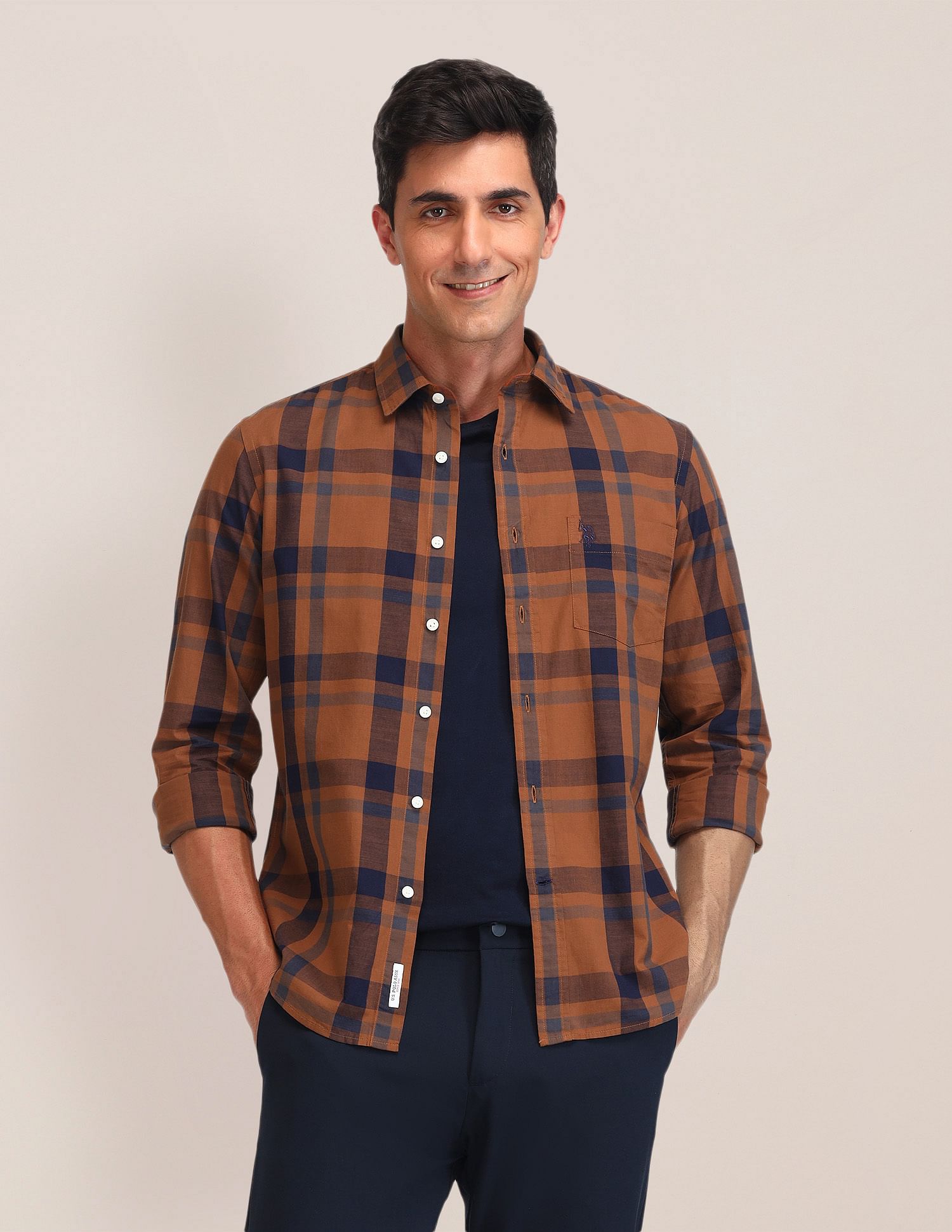 U.S. Polo Assn. Slim Fit Tartan Checked Shirt