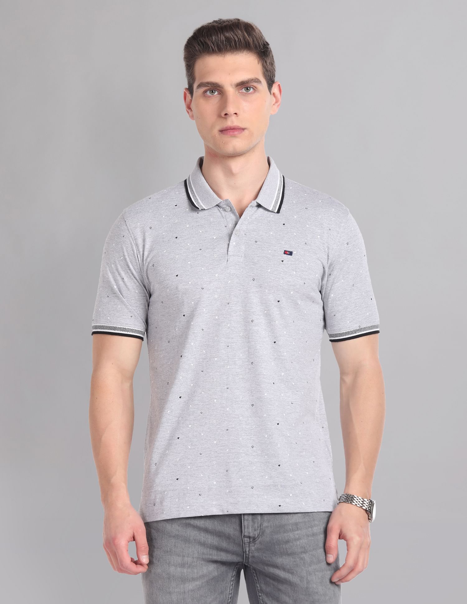 AD by Arvind Cotton Slim Real Deal Polo Shirt