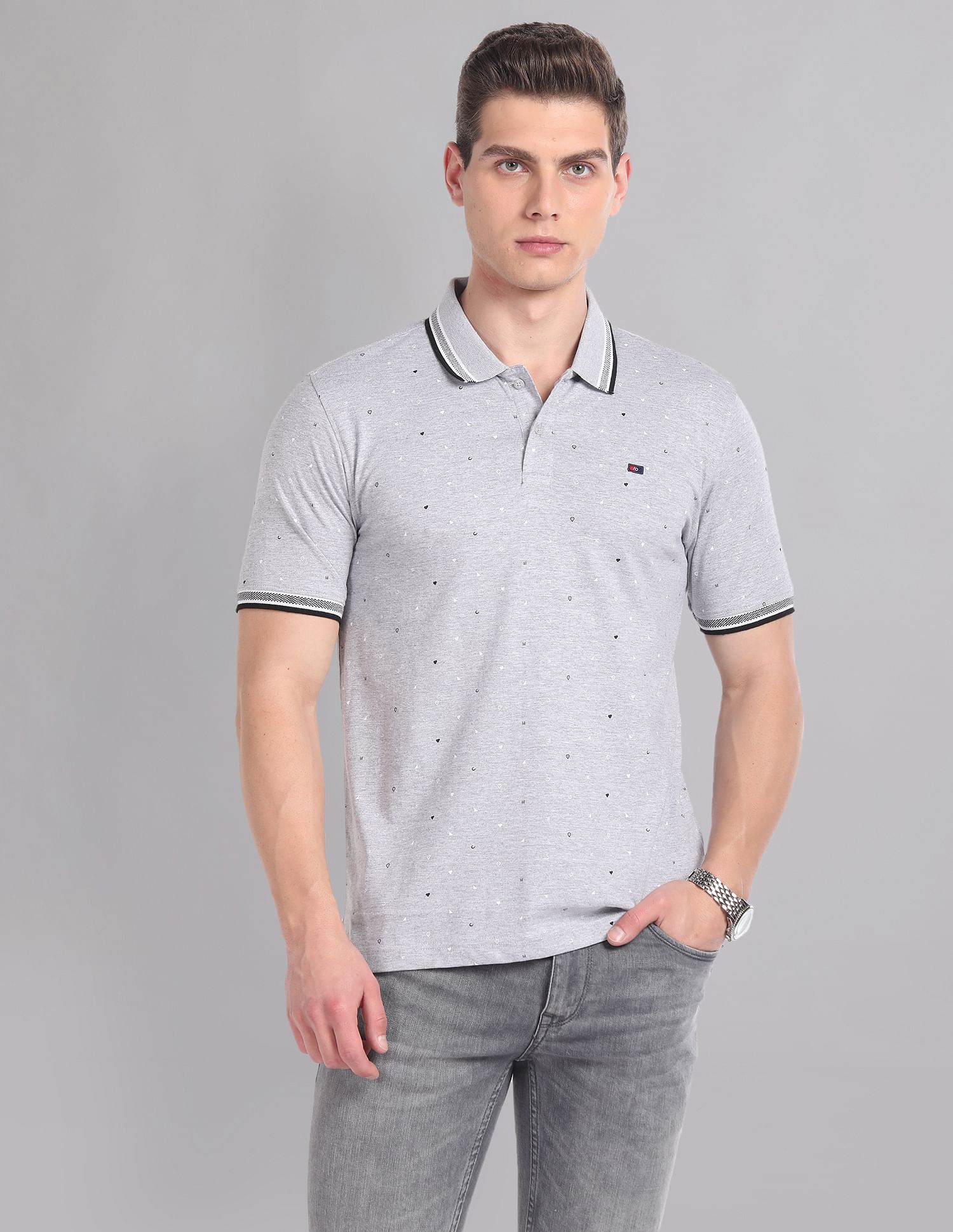 AD by Arvind Cotton Slim Real Deal Polo Shirt