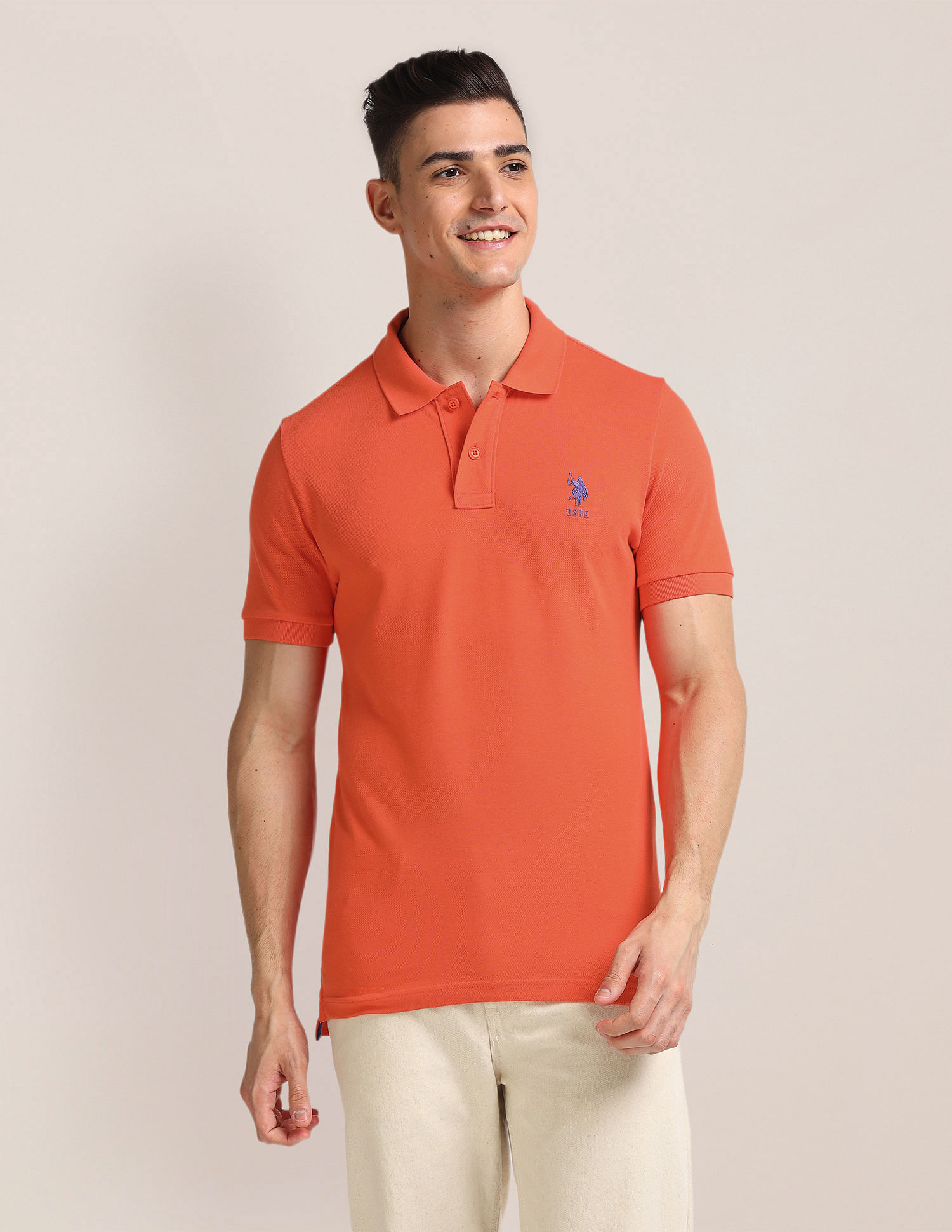 U.S. Polo Assn. Solid Slim Fit Polo Shirt