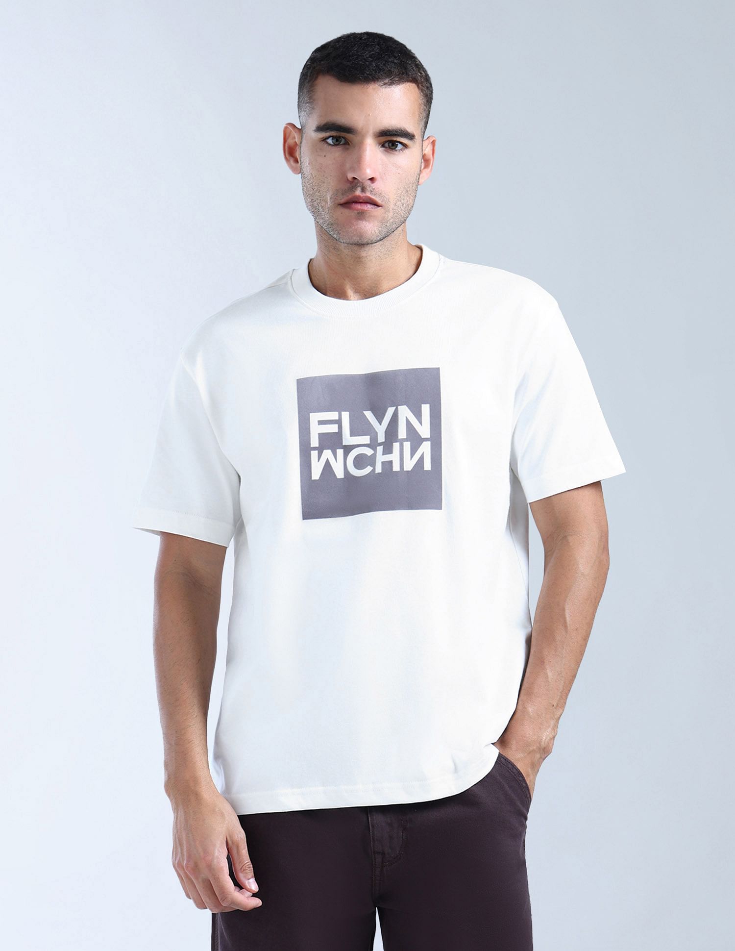 Flying Machine Brand Printed Relaxed Fit T-Shirt