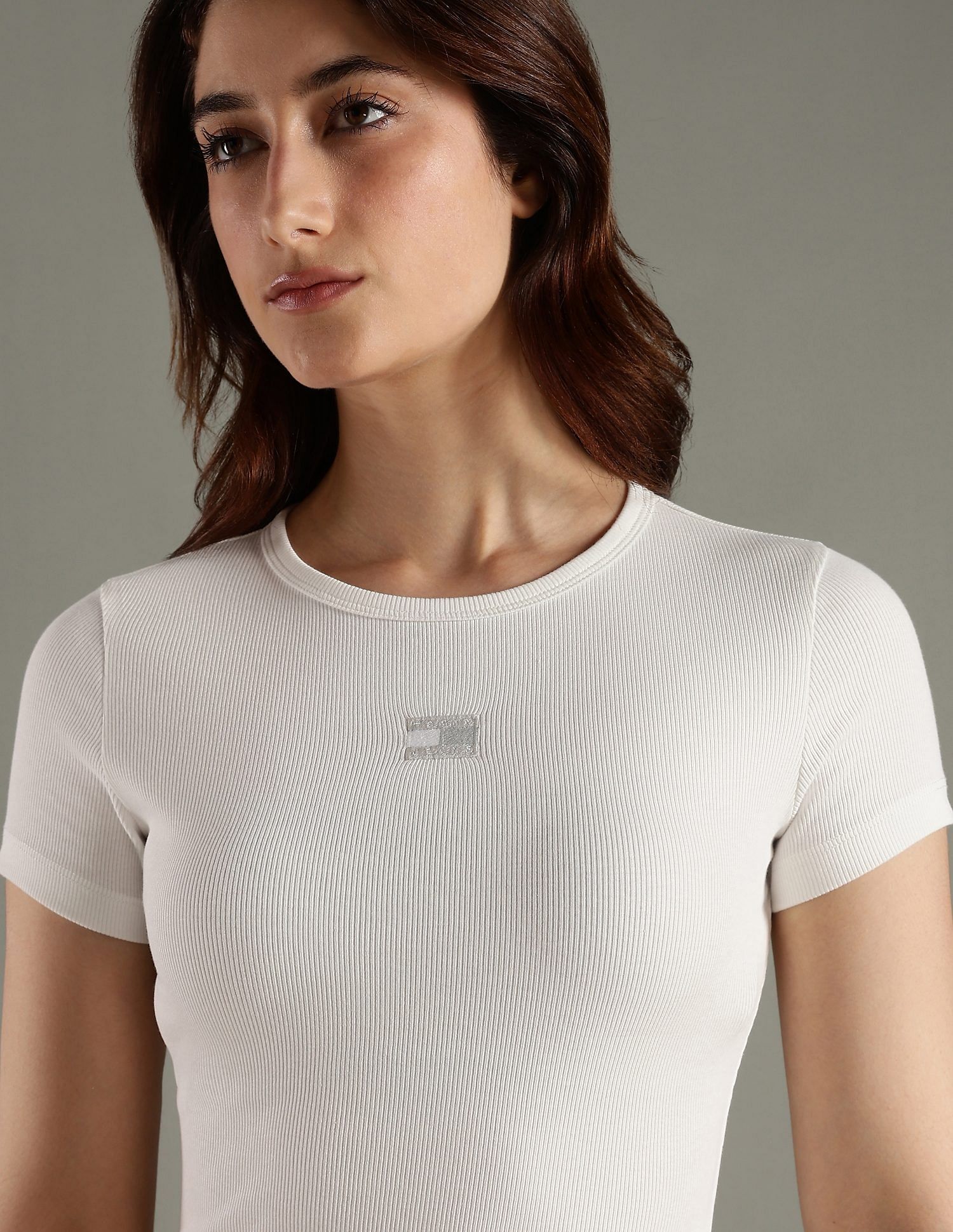 Tommy Hilfiger Solid Slim Fit Cotton T-Shirt
