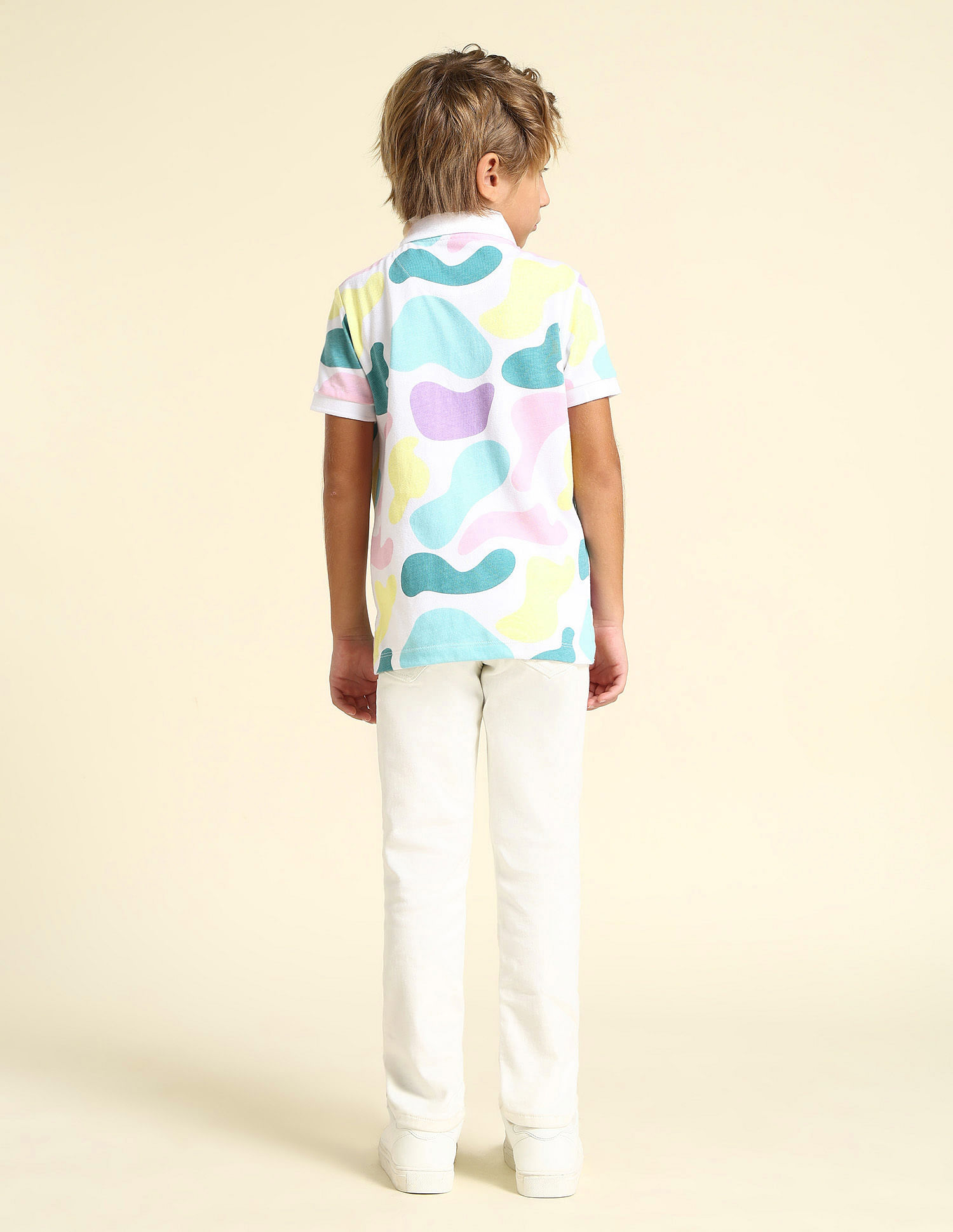 U.S. Polo Assn. Kids Boys Abstract Printed Regular Fit Polo Shirt