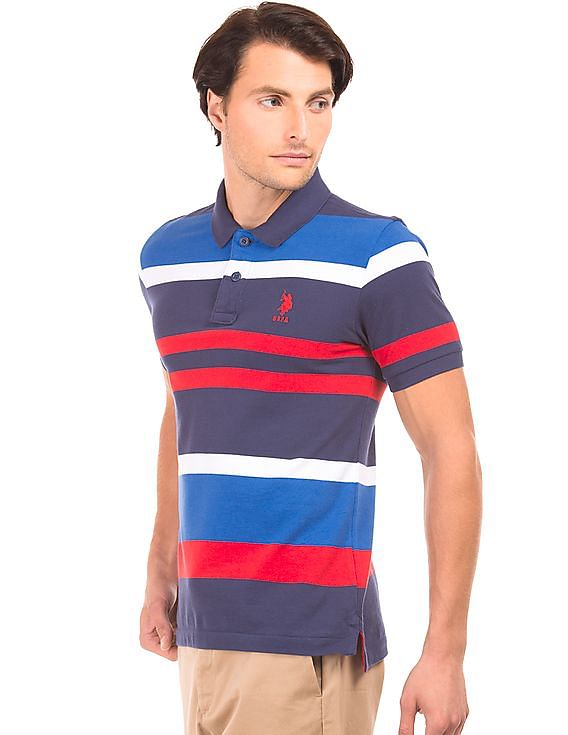 U.S. Polo Assn. Striped Slim Fit Polo Shirt