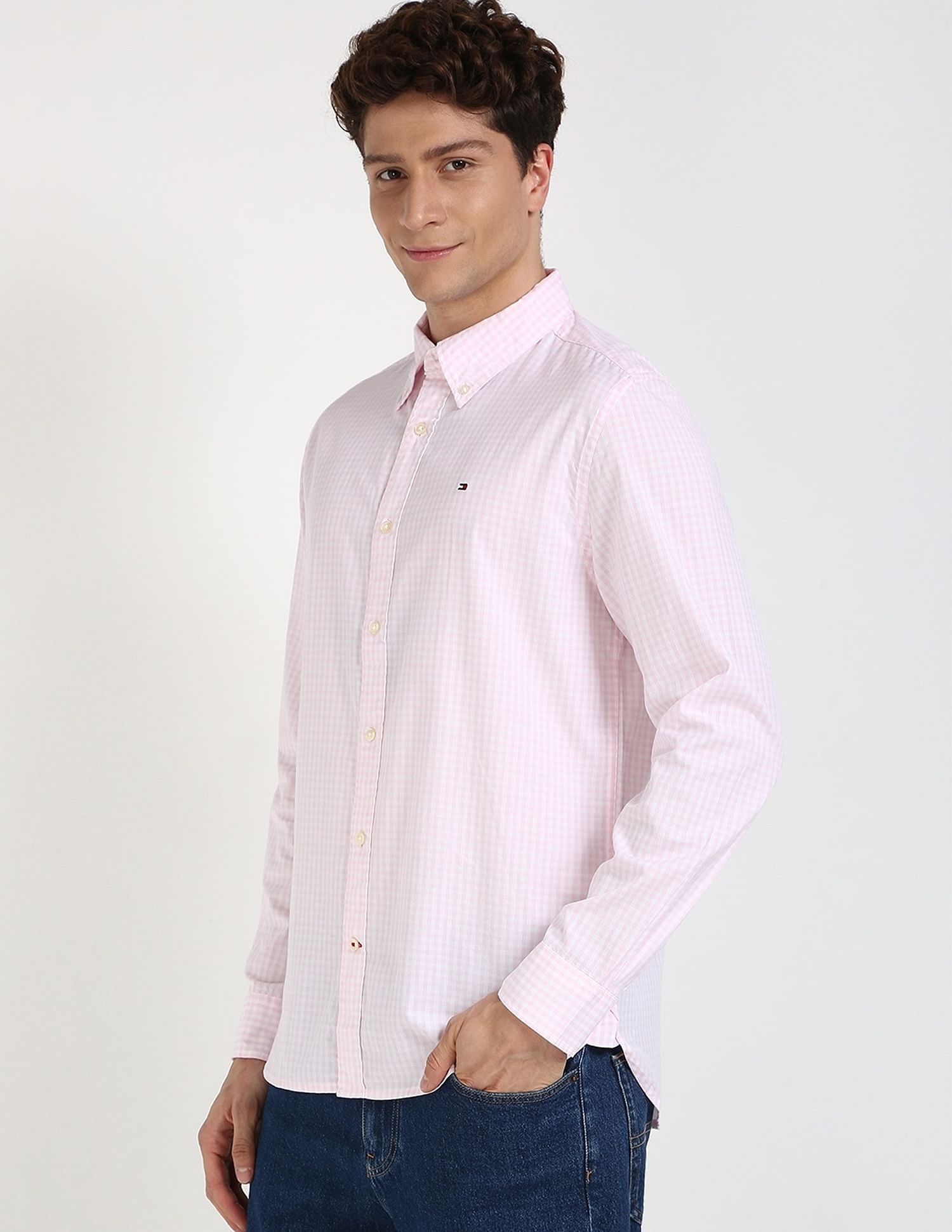 Tommy Hilfiger Checks Regular-Fit Cotton Shirt