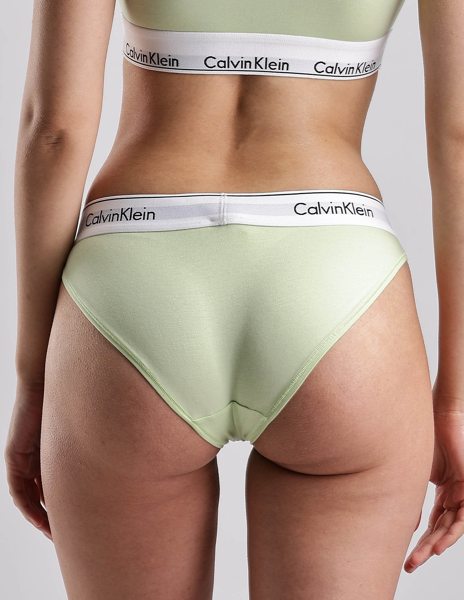 Calvin Klein Underwear Womens Green Solid Panties