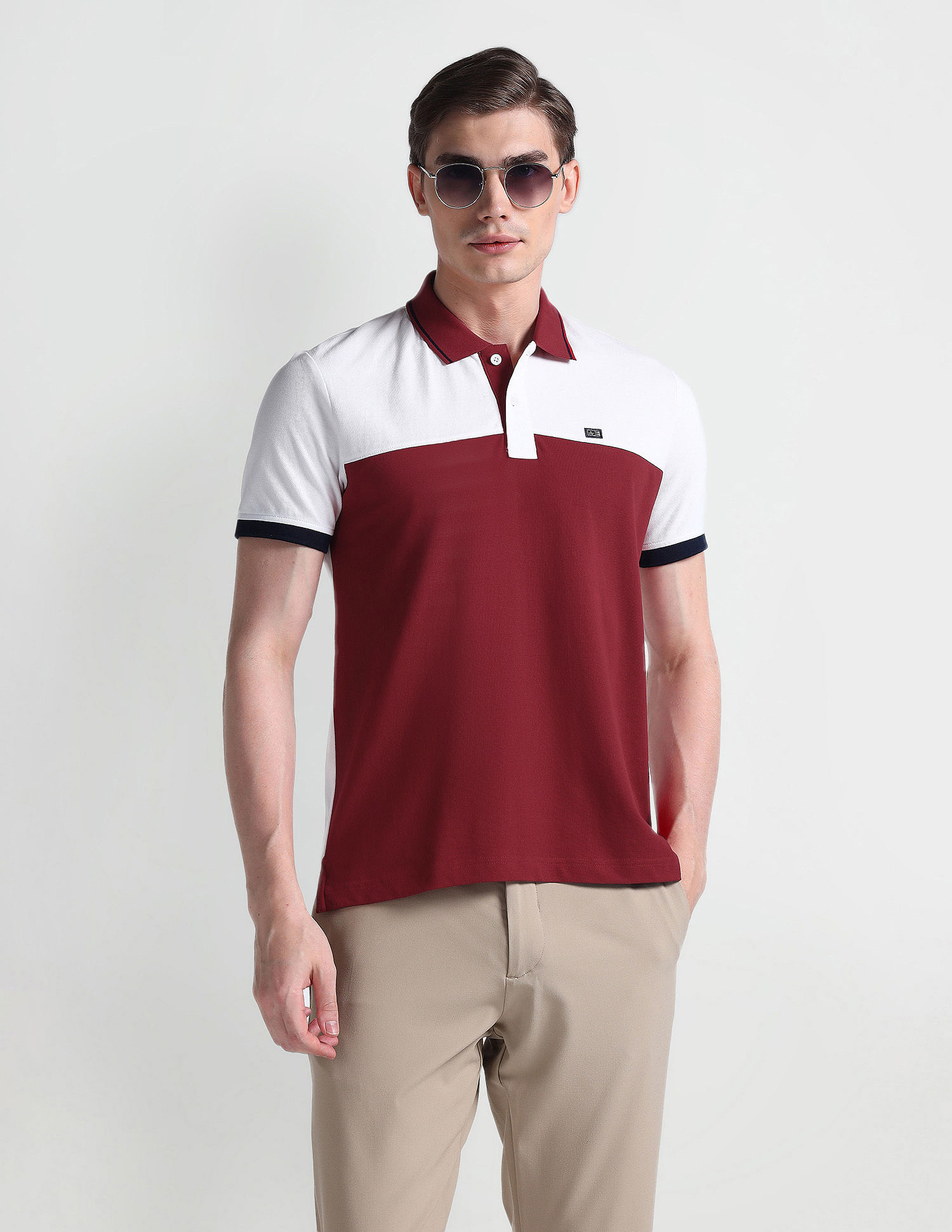 Arrow Sports Colour Block Regular Polo Shirt