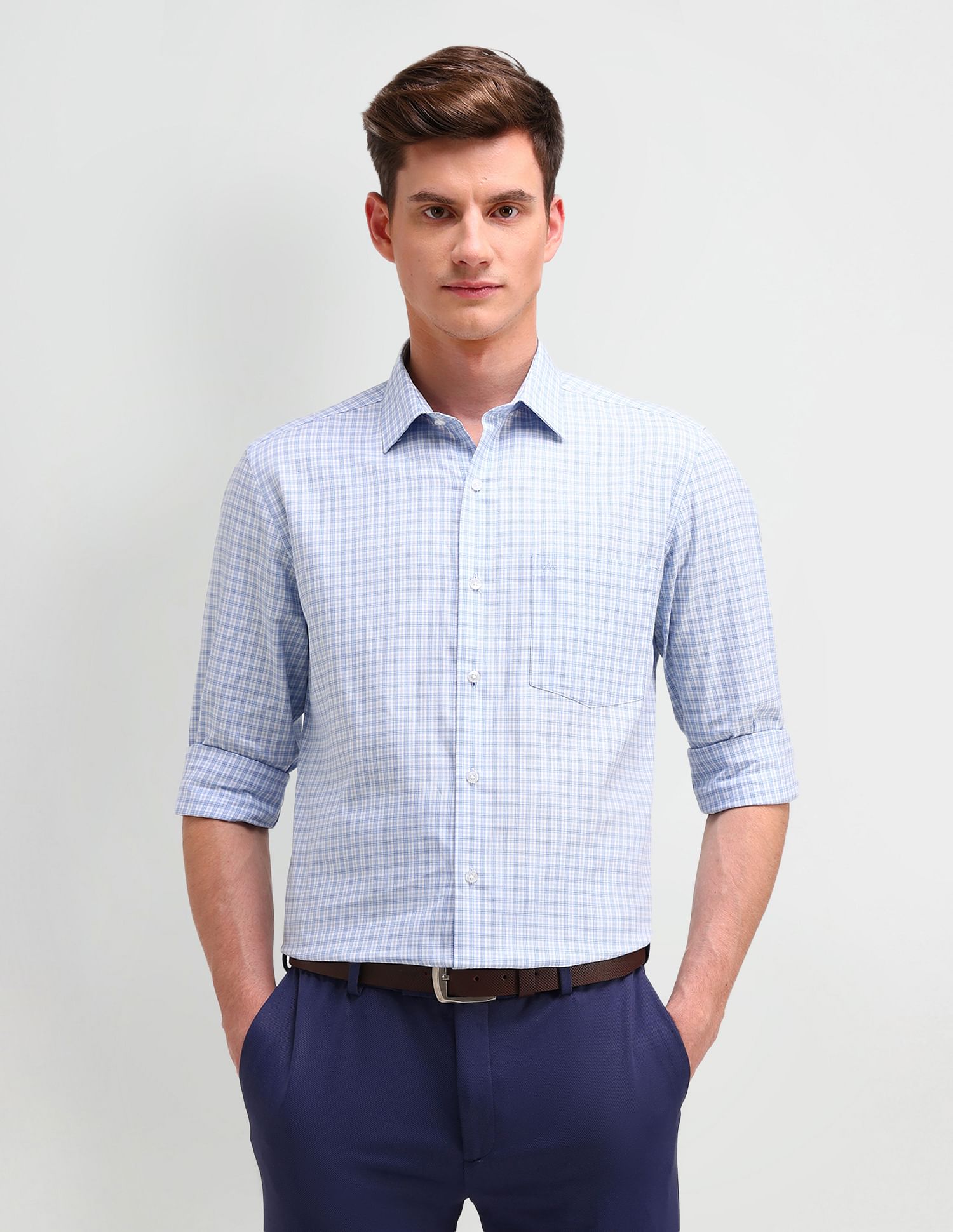 Arrow Twill Plaid Checked Shirt