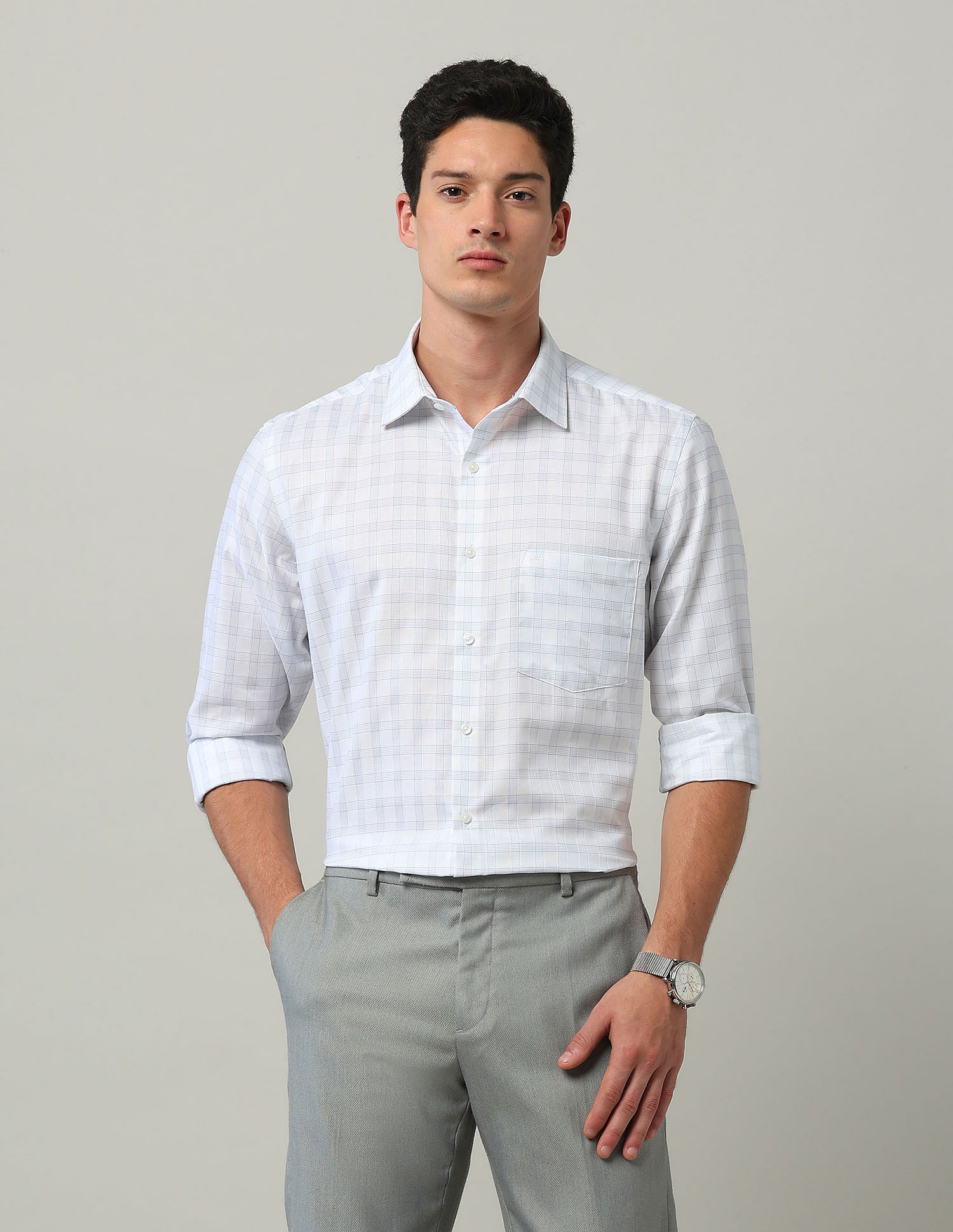 Arrow Grid Tattersall Checked Liberty Classic Fit Shirt