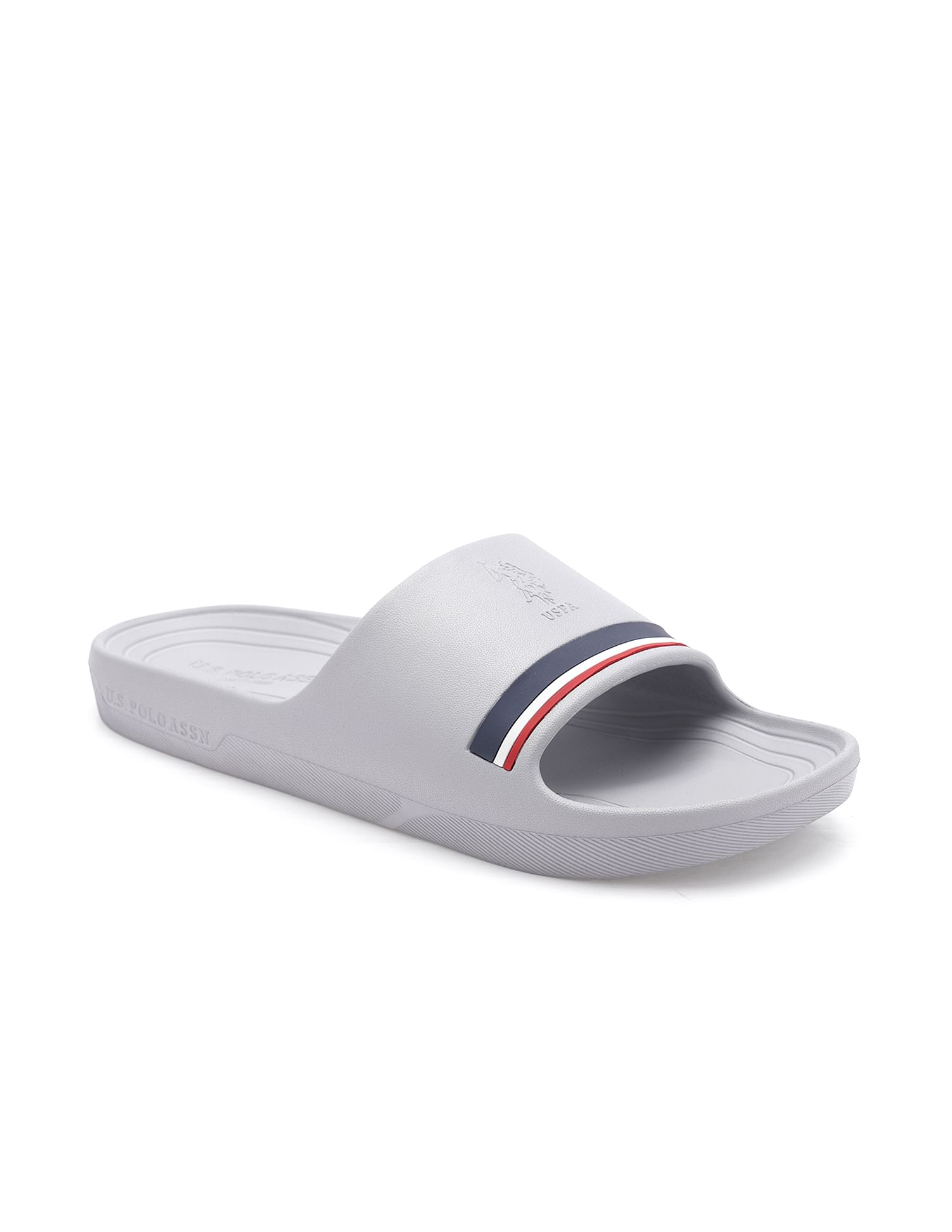 U.S. Polo Assn. Men Easton 2.0 Grey Foam Walk Sliders