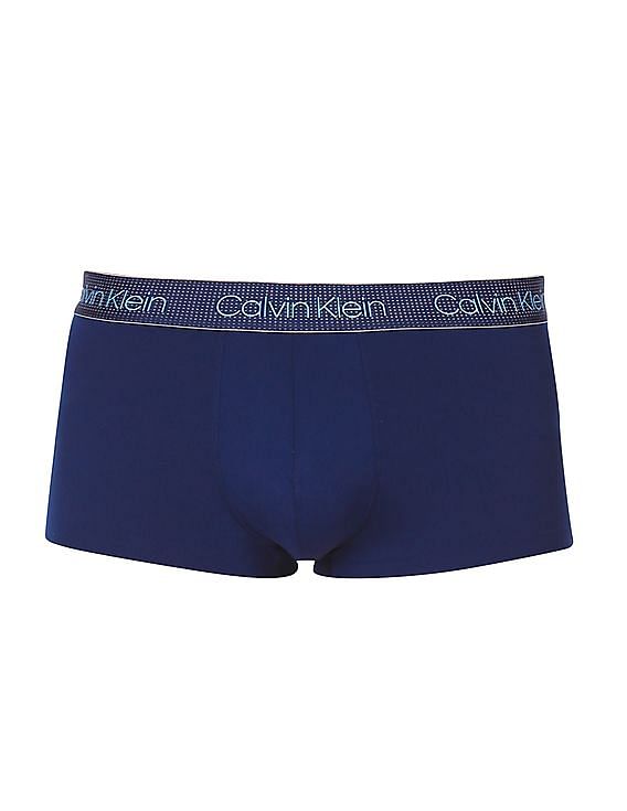 Buy Calvin Klein Underwear Men Navy Elasticized Waistband Solid Trunks -  NNNOW.com