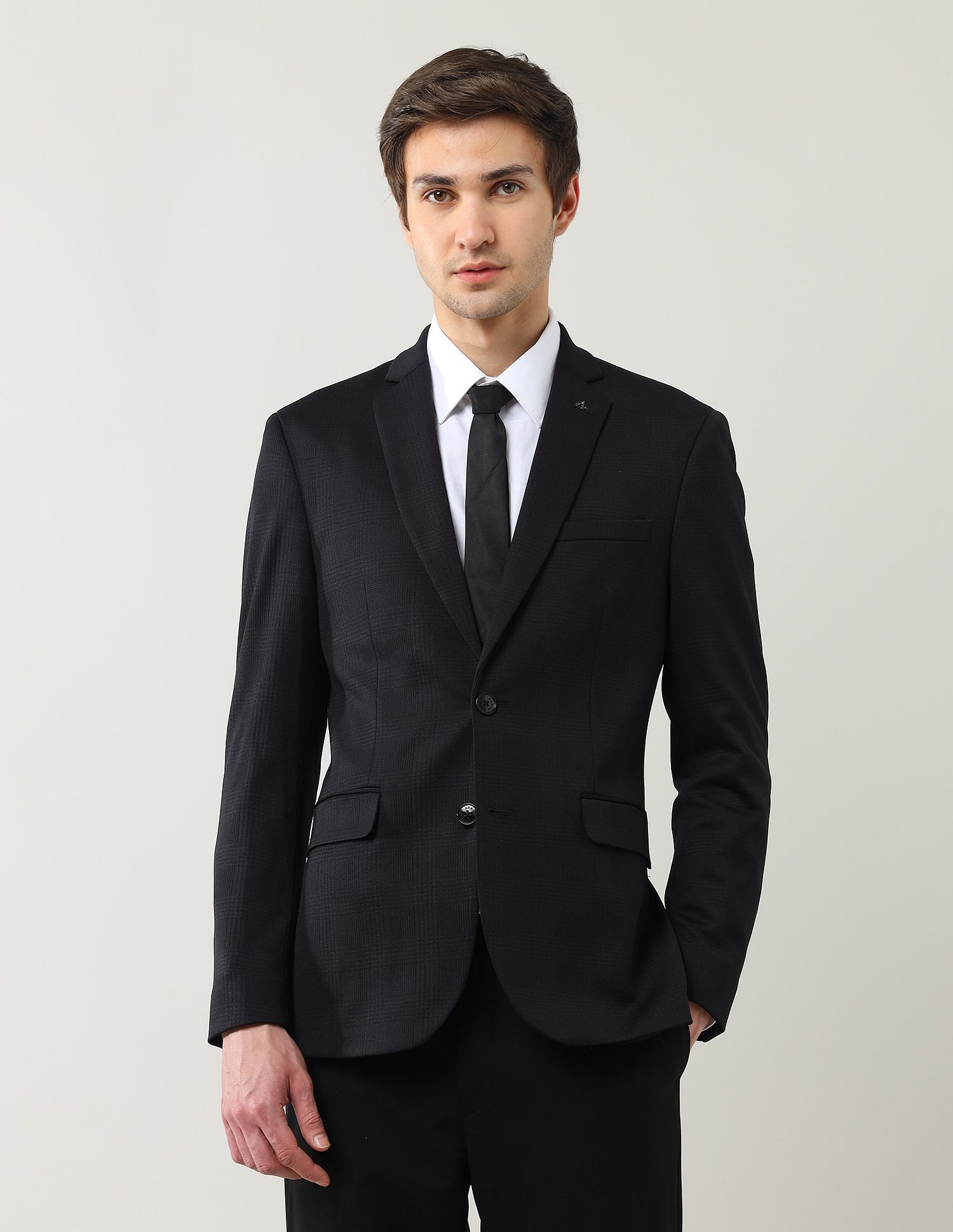 Arrow Zero Calorie Slim Fit Textured Blazer