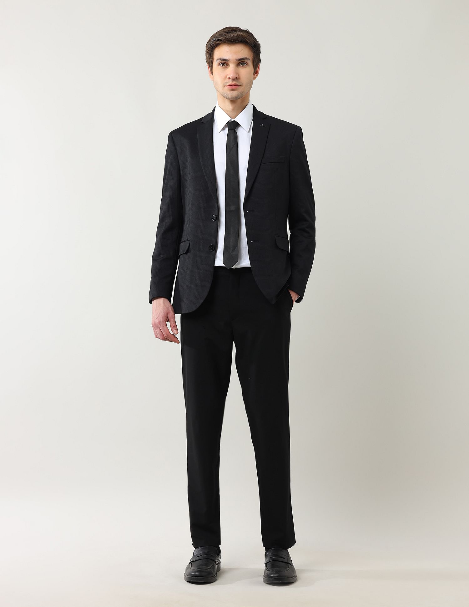 Arrow Zero Calorie Slim Fit Textured Blazer