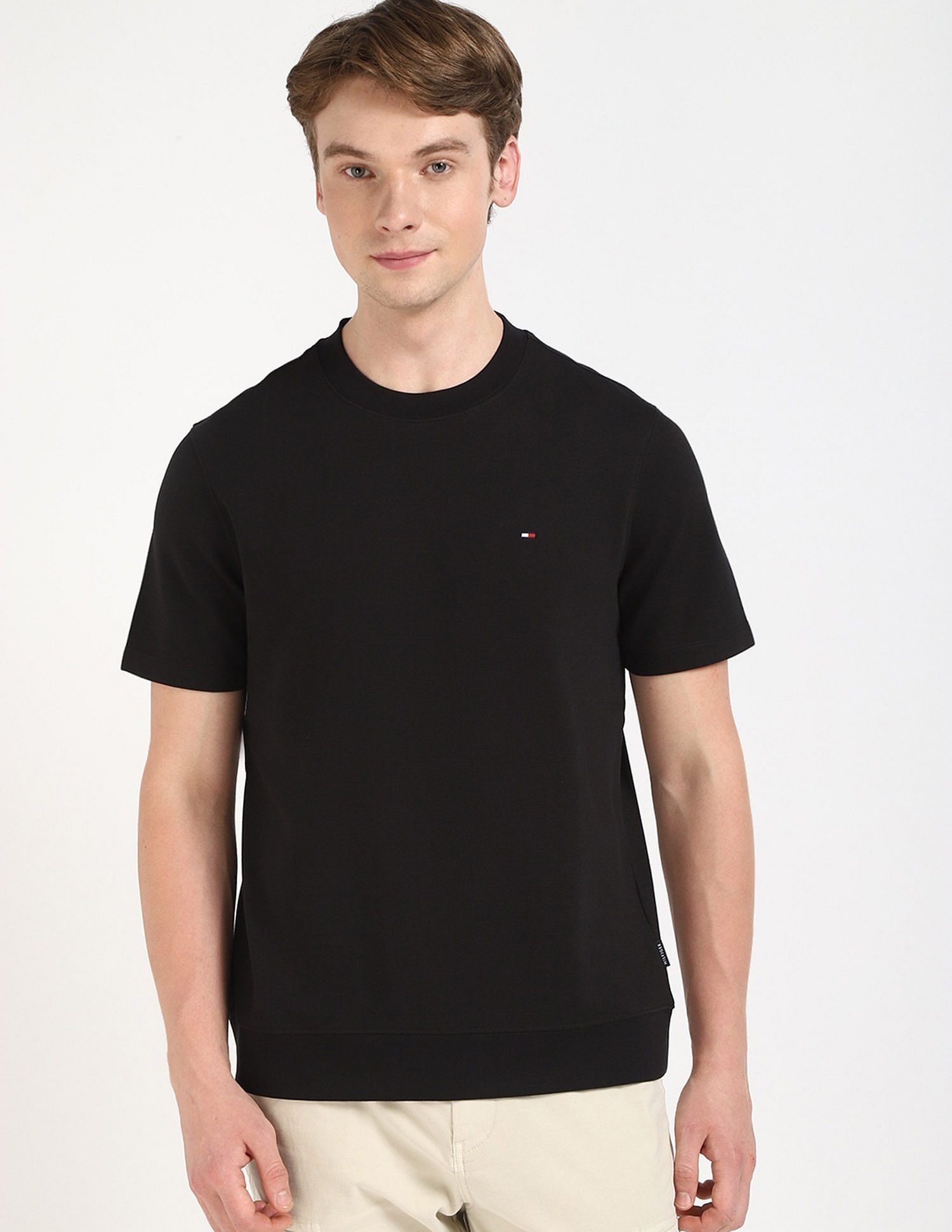 Tommy Hilfiger Solid Regular Fit-Fit Cotton T-Shirt