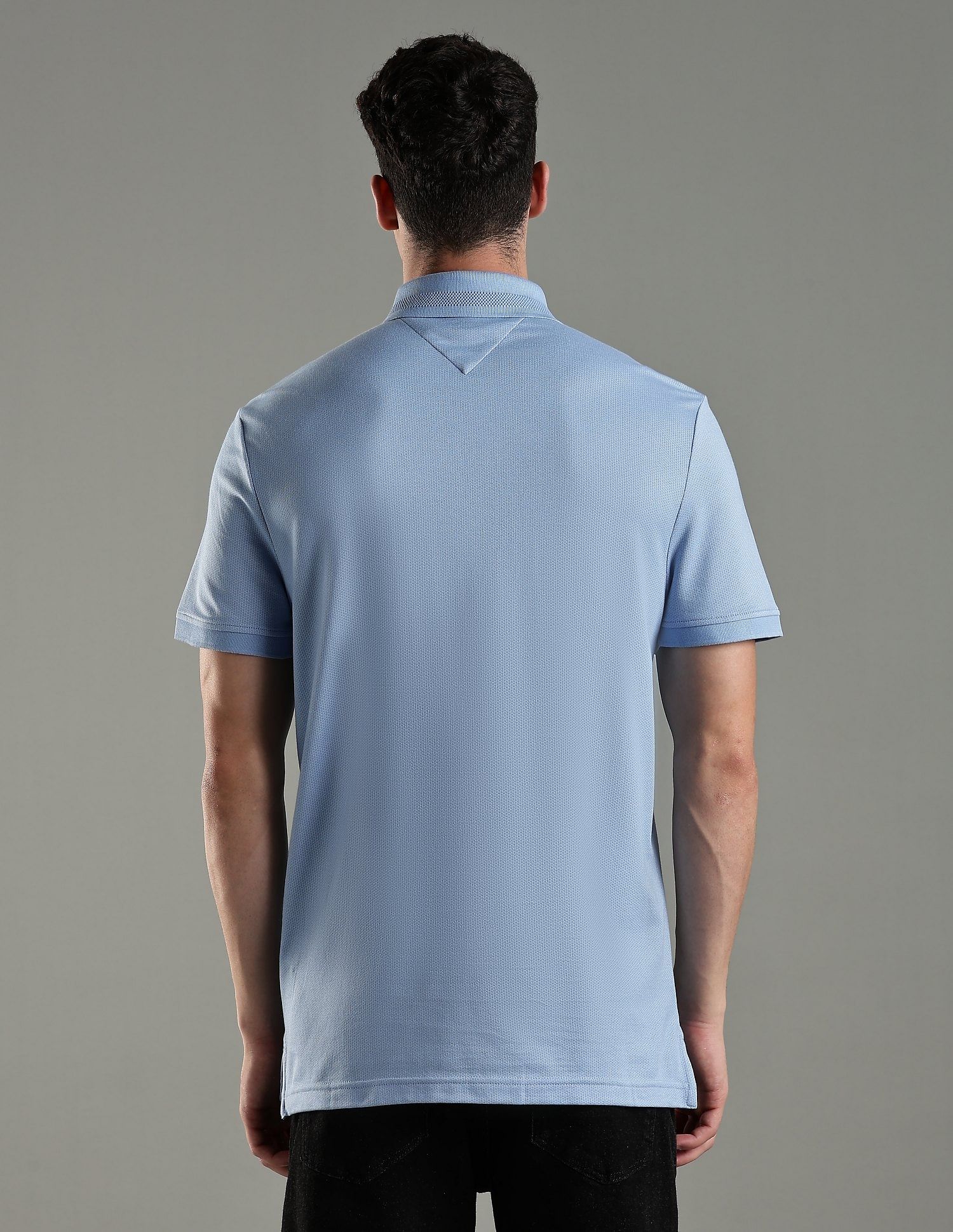Tommy Hilfiger Solid Regular Fit Cotton Polo T-Shirt