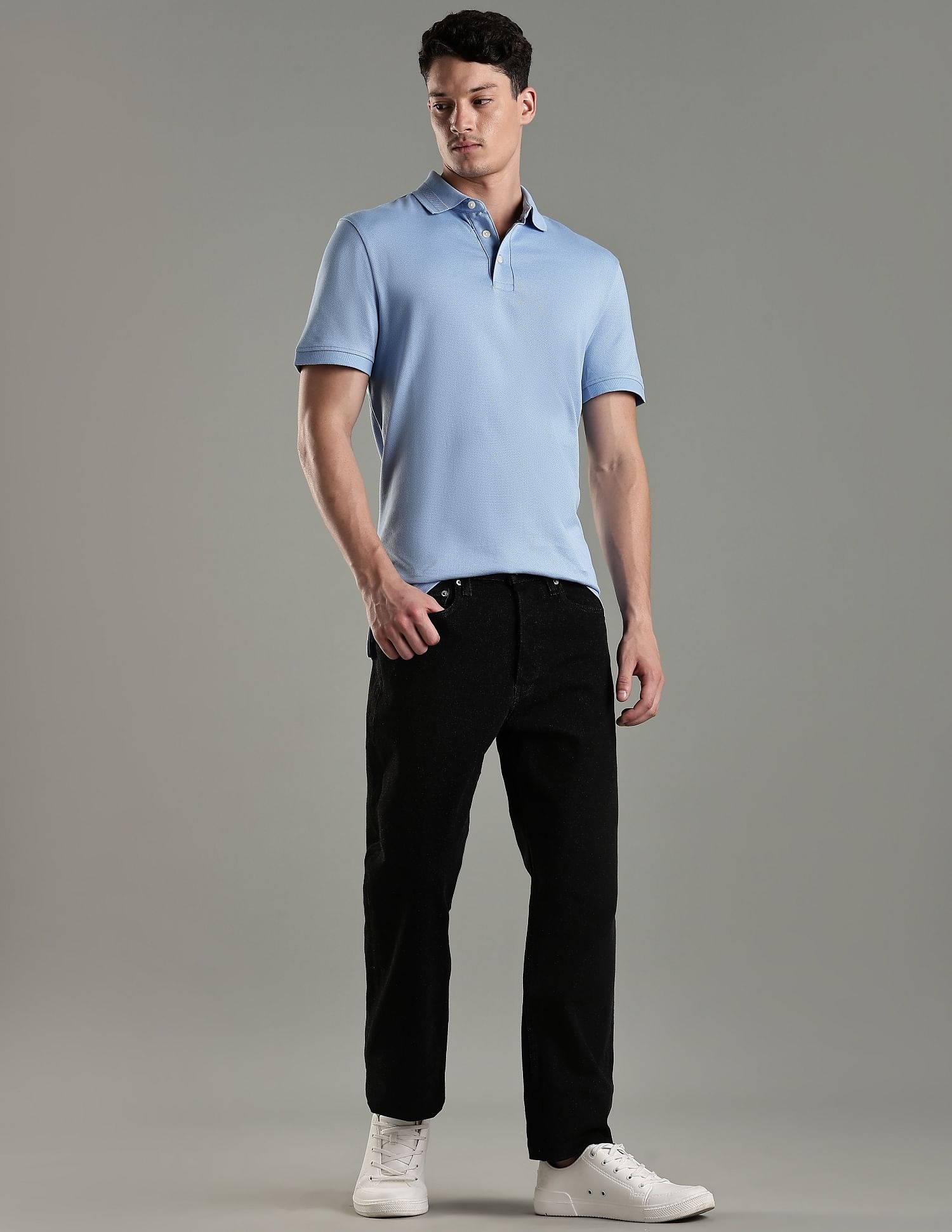 Tommy Hilfiger Solid Regular Fit Cotton Polo T-Shirt
