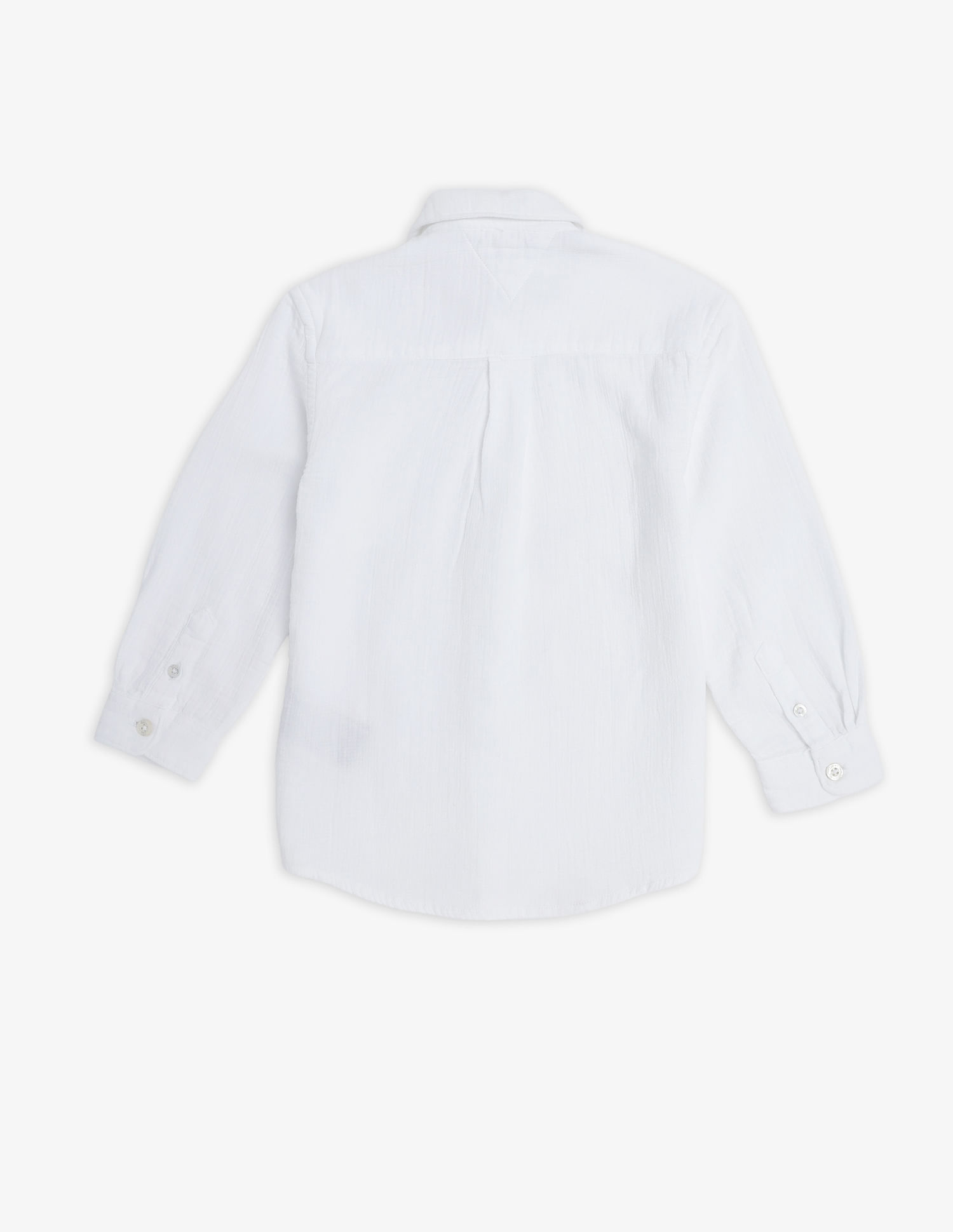 Tommy Hilfiger Kids Boys Solid Regular Fit Seersucker Woven Shirt