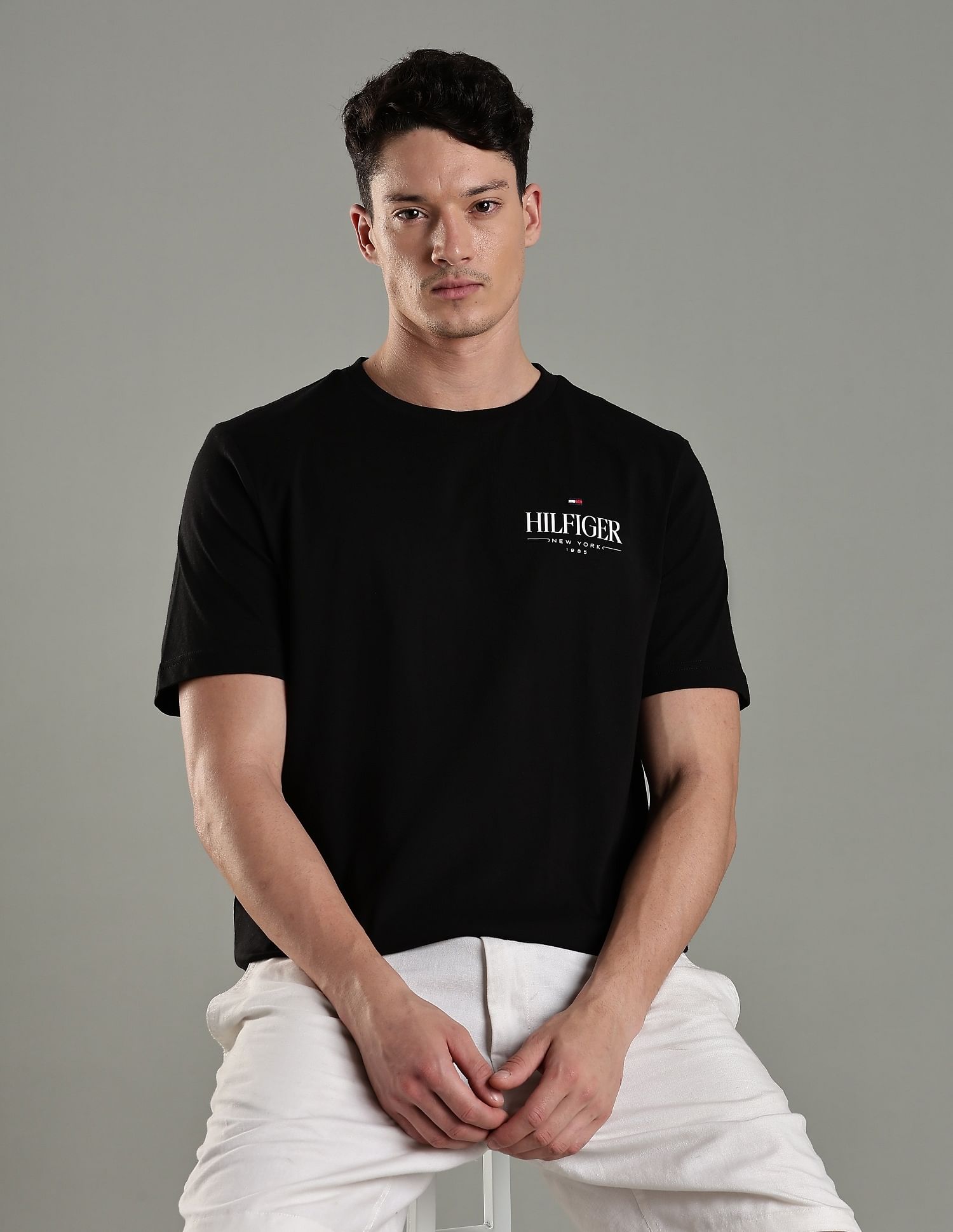 Tommy Hilfiger Logo Regular Fit Cotton T-Shirt