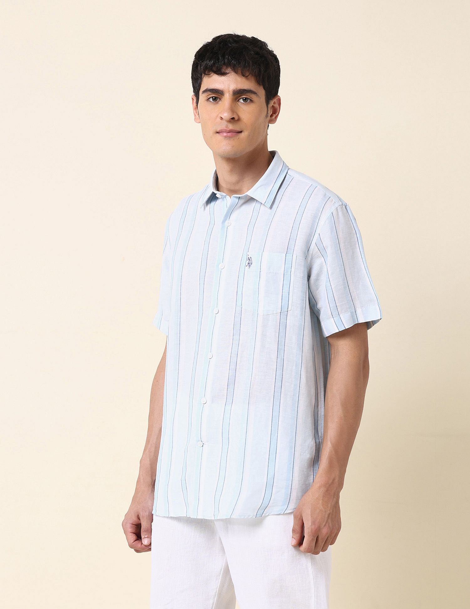 U.S. Polo Assn. Tailored Fit Vertical Striped Shirt
