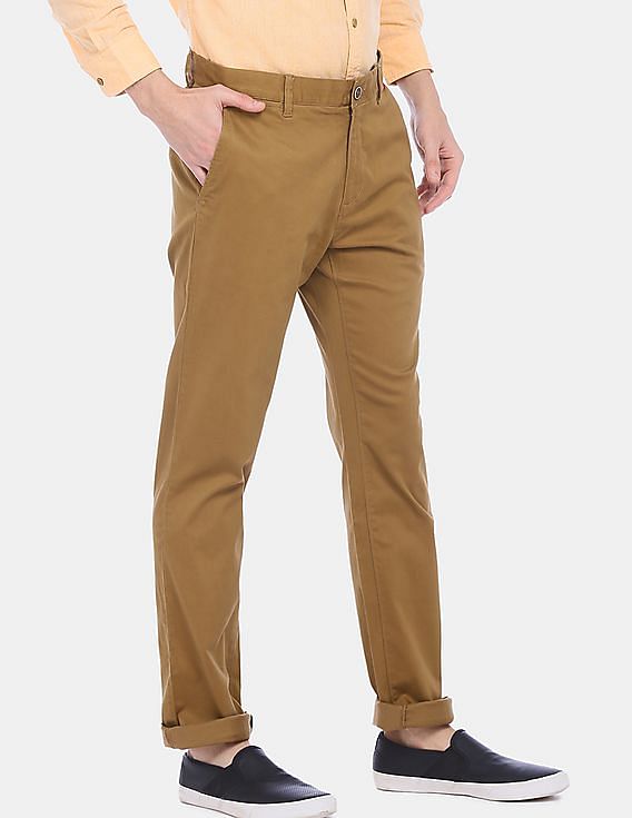 Buy Brown Trousers & Pants for Men by INDIAN TERRAIN Online