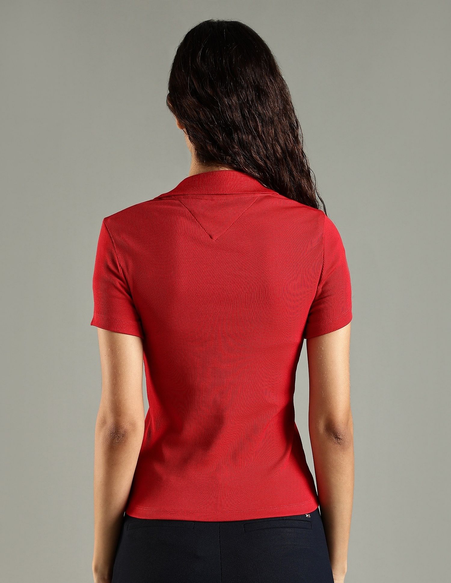 Tommy Hilfiger F25JWKT064 RED Womens T-Shirt