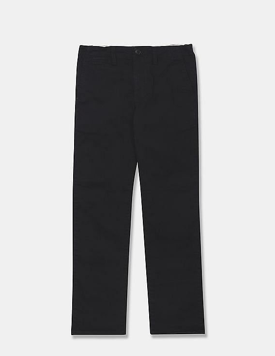 Buy Gini And Jony Boys Black Solid Mid Rise Trousers - Trousers for Boys  16626646 | Myntra