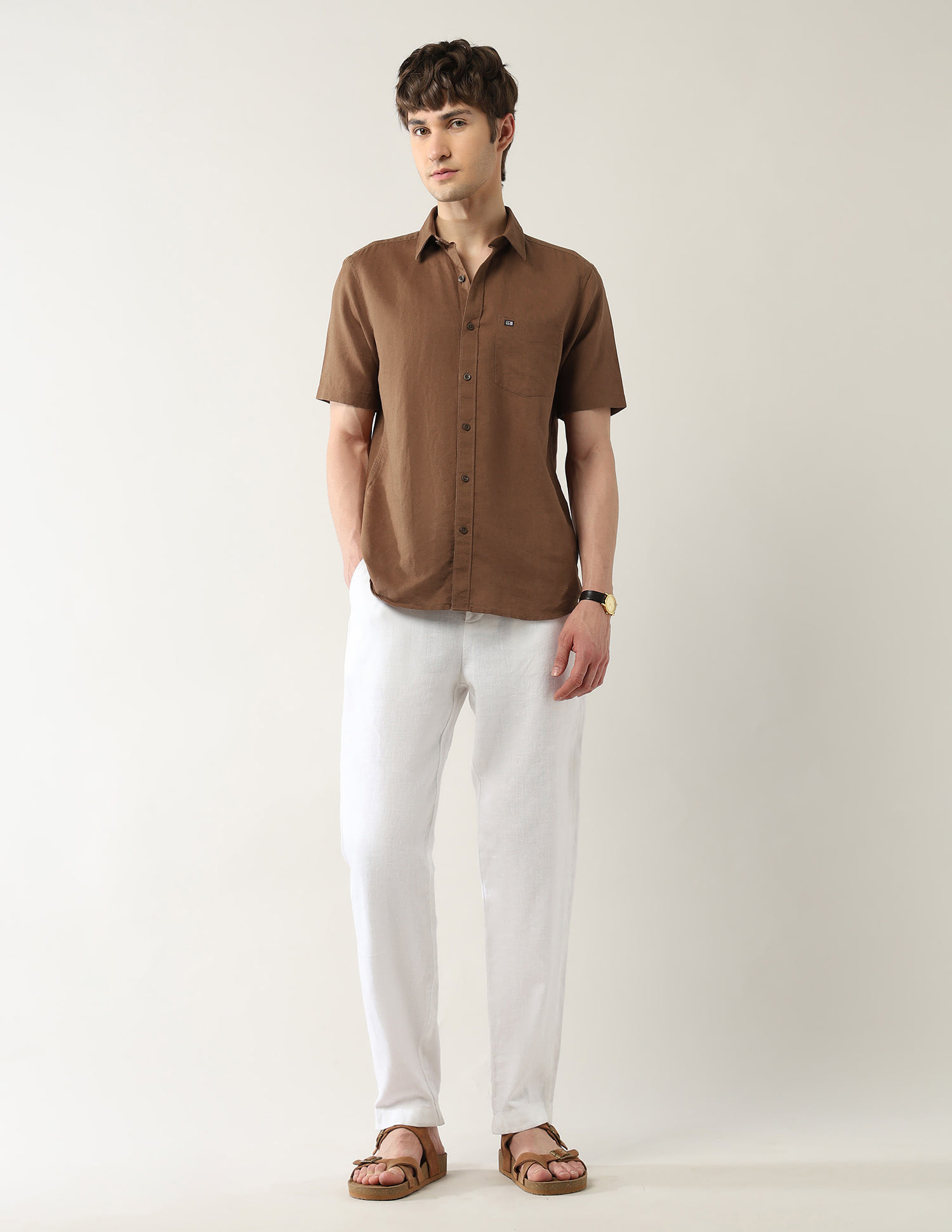 Buy Arrow Sport Pure Linen Regular Fit Shirt - NNNOW.com