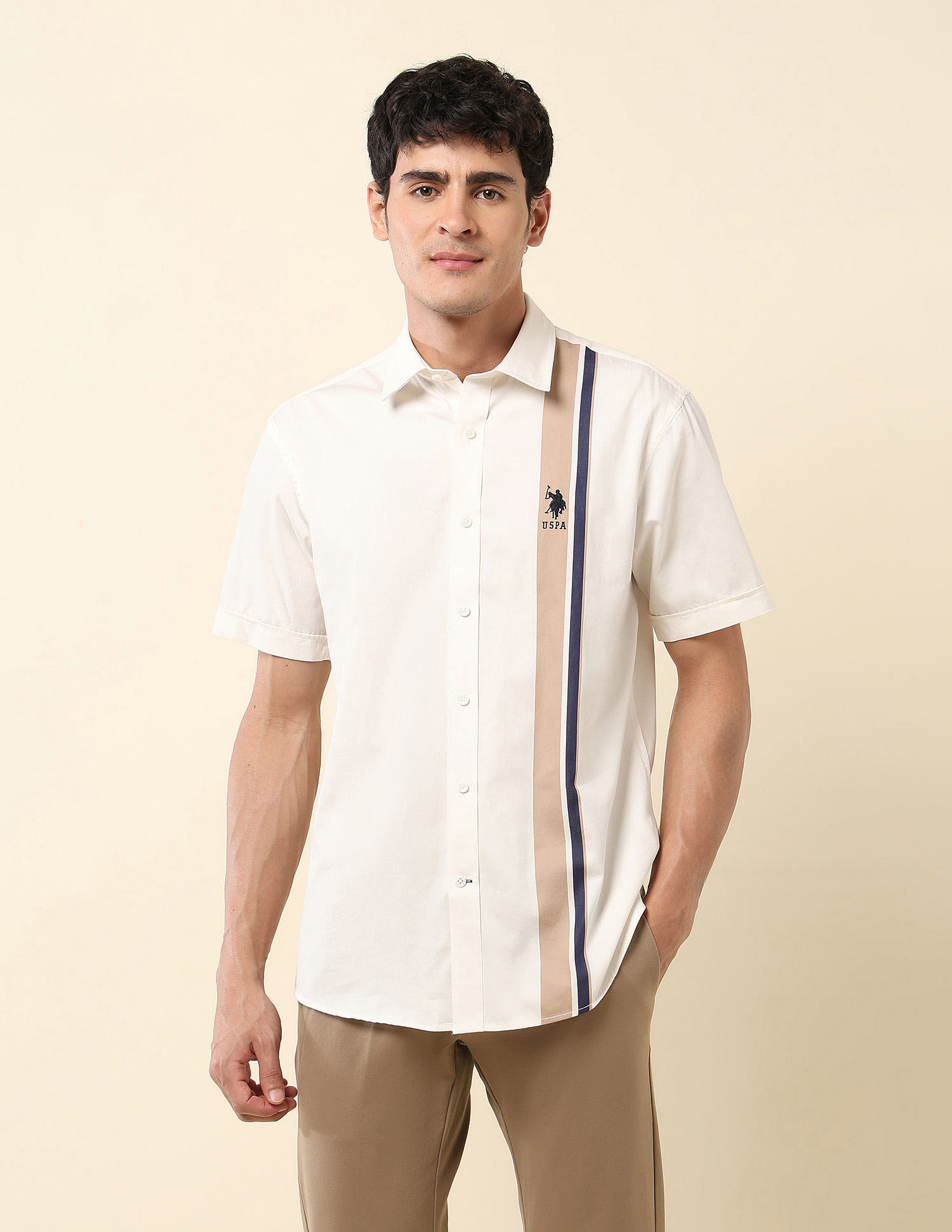 U.S. Polo Assn. Vertical Striped Pure Cotton Shirt