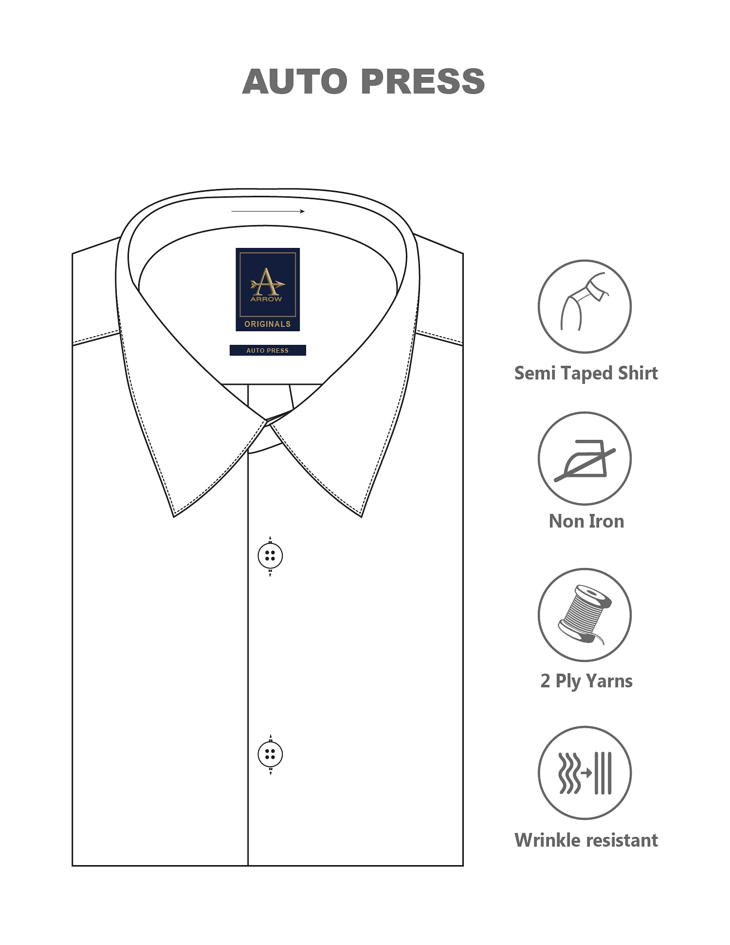 Arrow Auto Press Twill Shirt