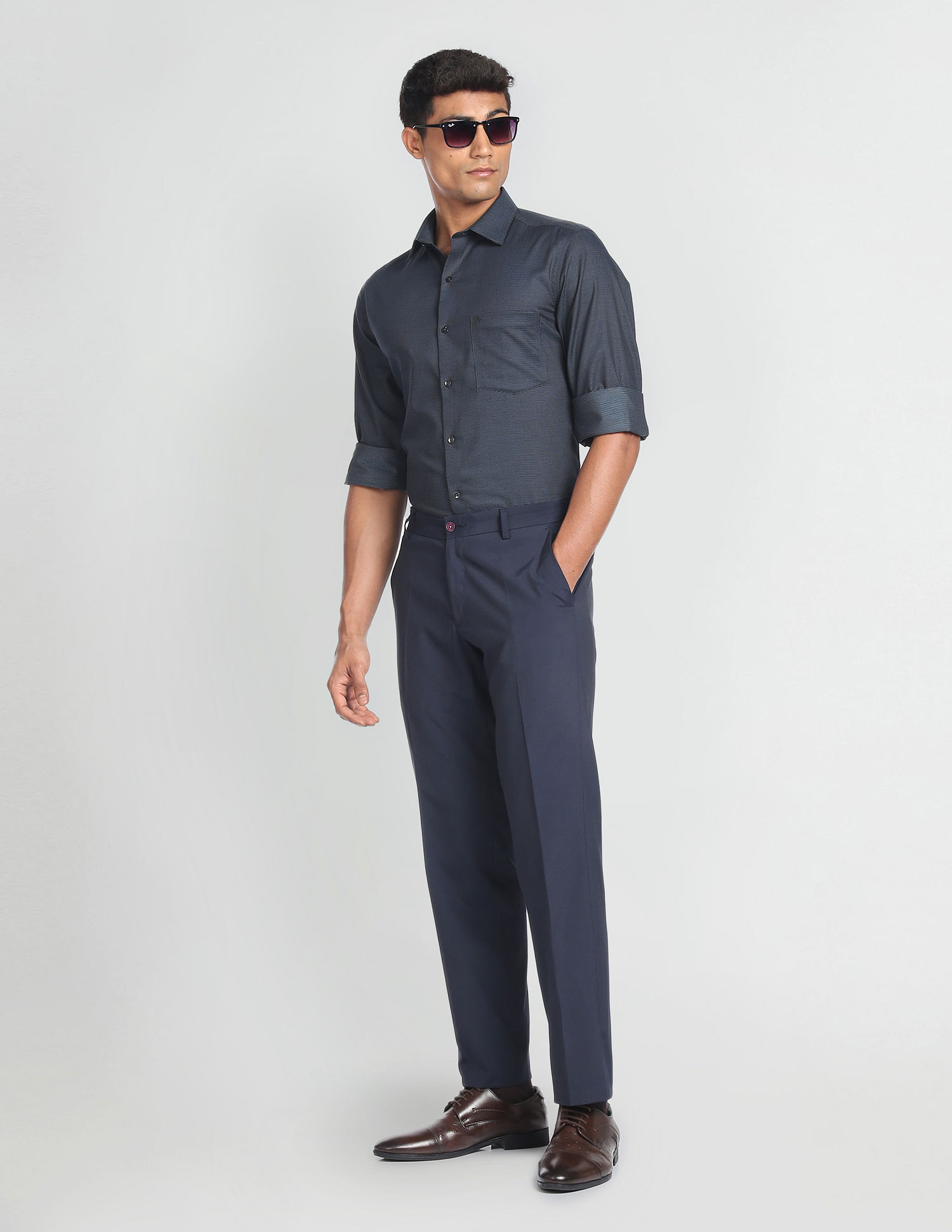 Arrow Auto Press Dobby Formal Shirt