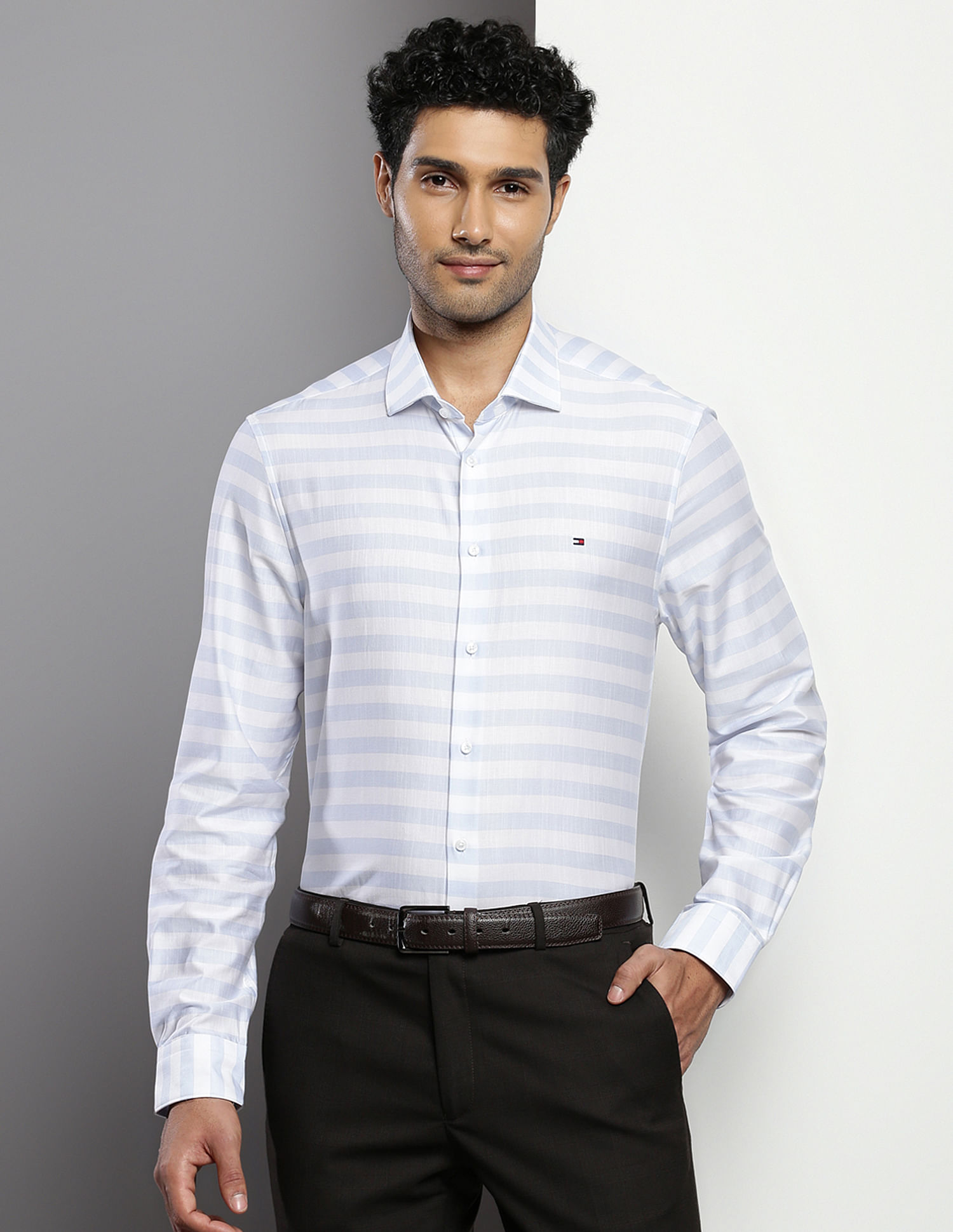 Tommy Hilfiger Horizontal Stripe Slim Fit Shirt