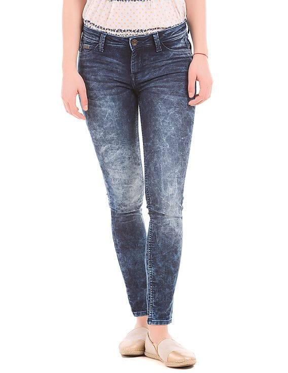 Buy Elle Studio Low Rise Acid Wash 