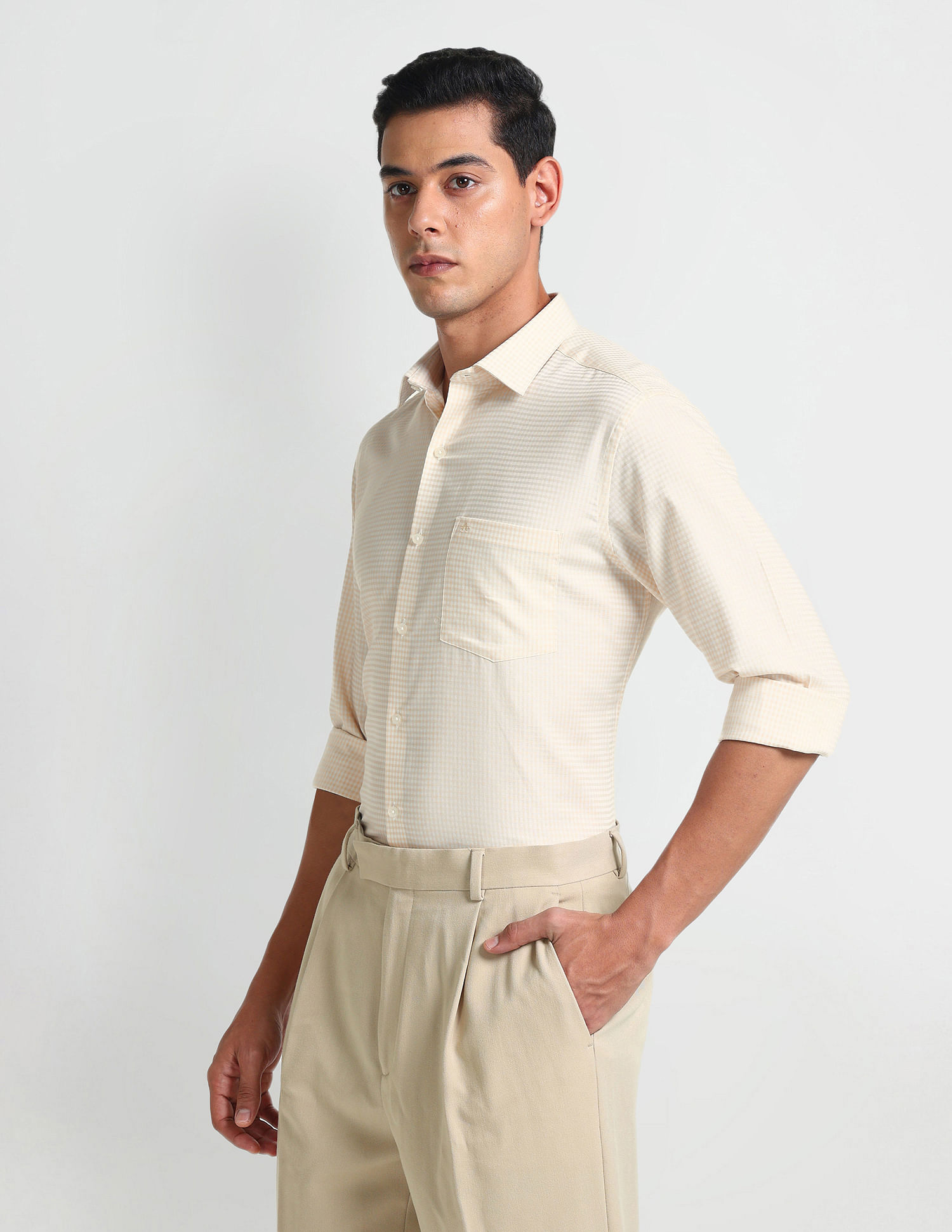 Arrow Micro Check Cotton Shirt