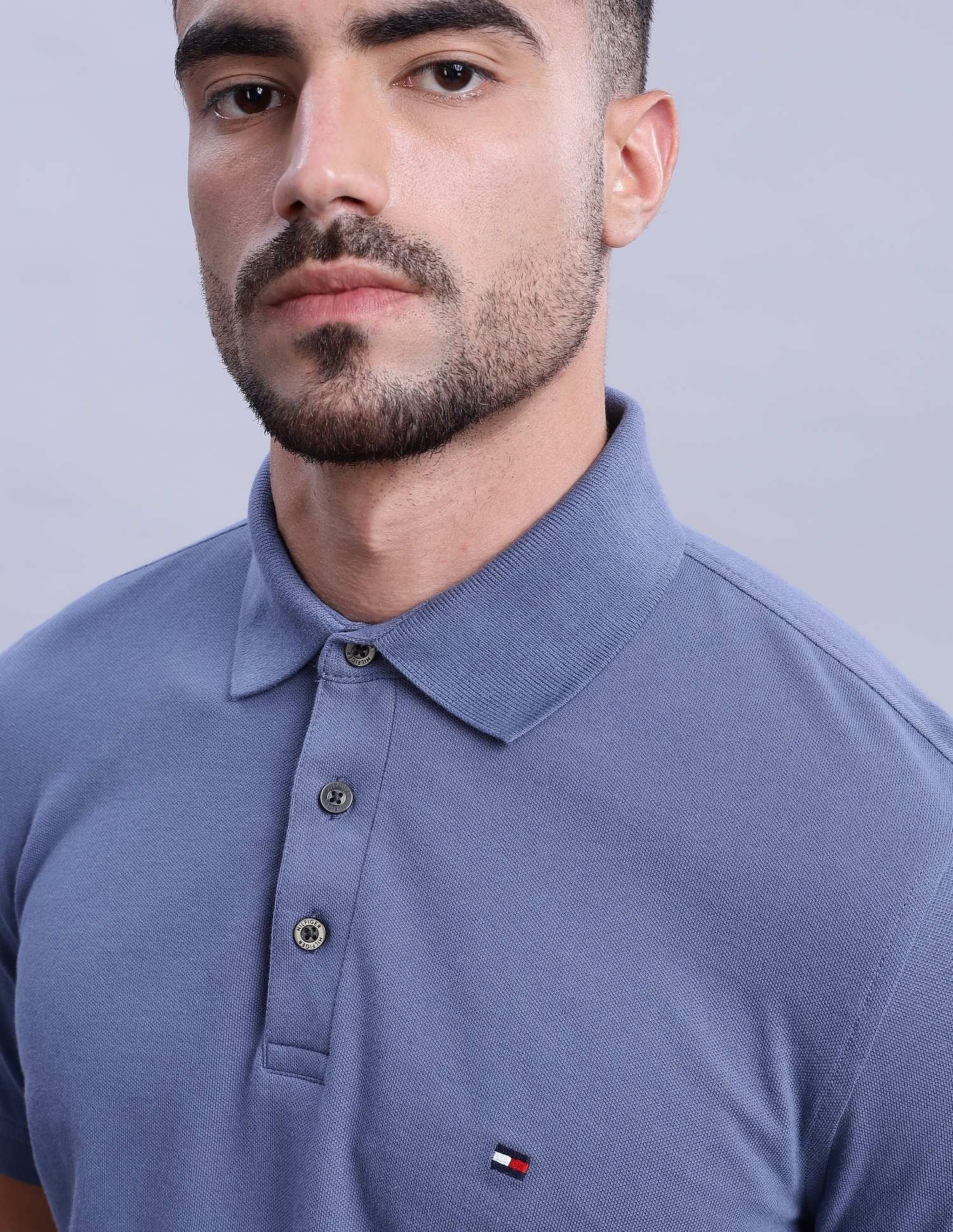 Tommy Hilfiger Solid Regular-Fit Cotton Polo Shirts