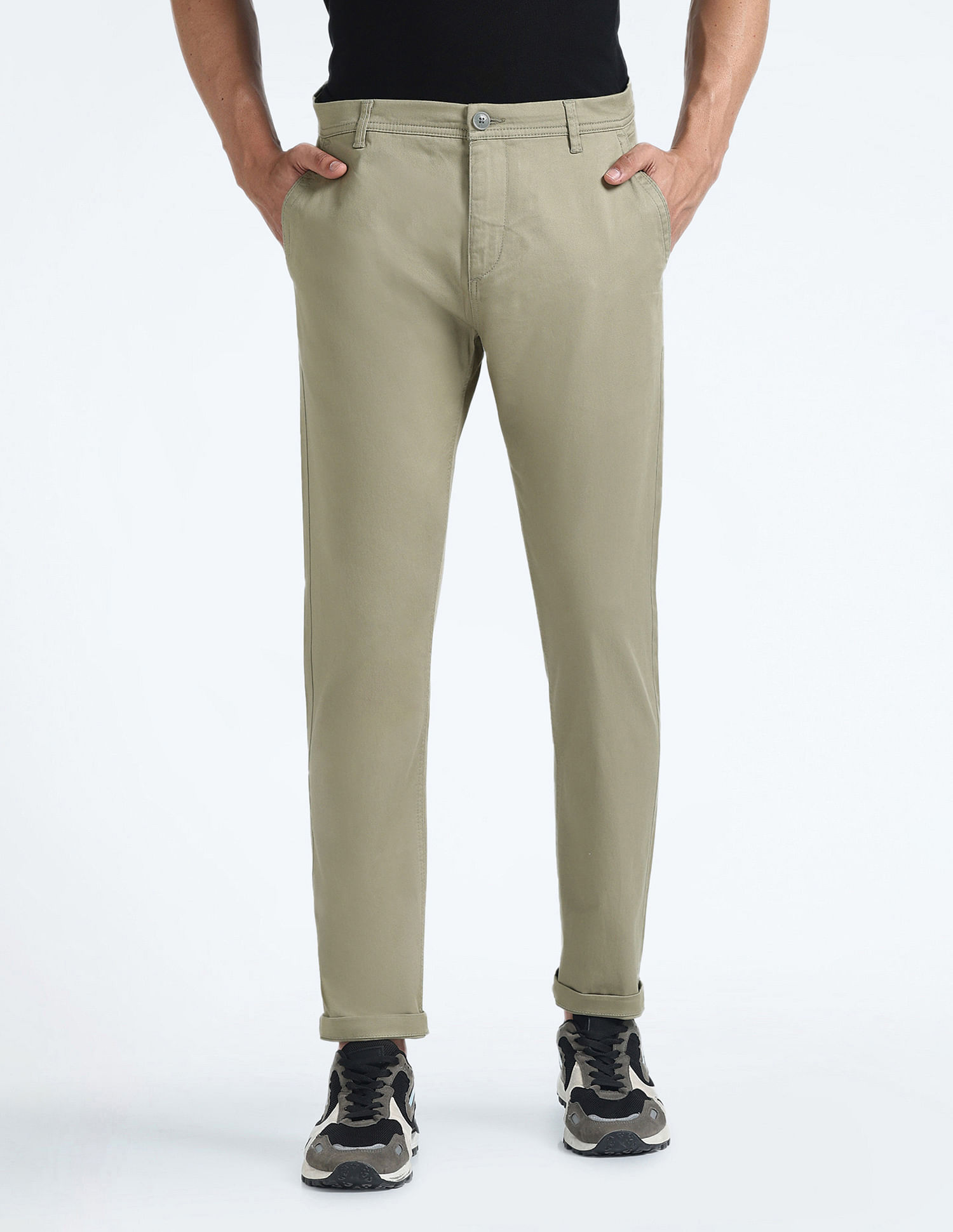 Flying Machine Slash Slim Tapered Fit Twill Chinos