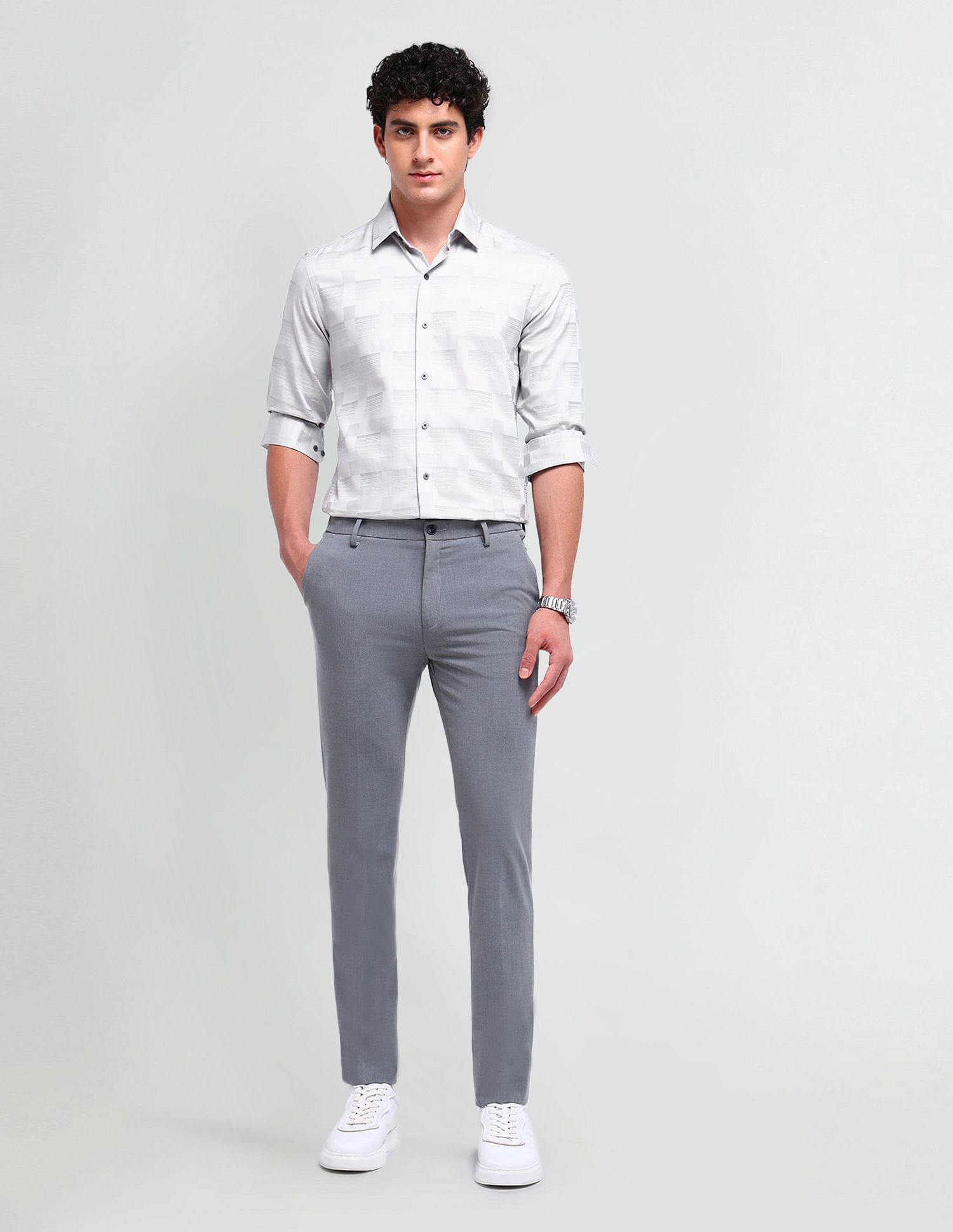 Arrow Newyork Manhattan Slim Fit Dobby Shirt