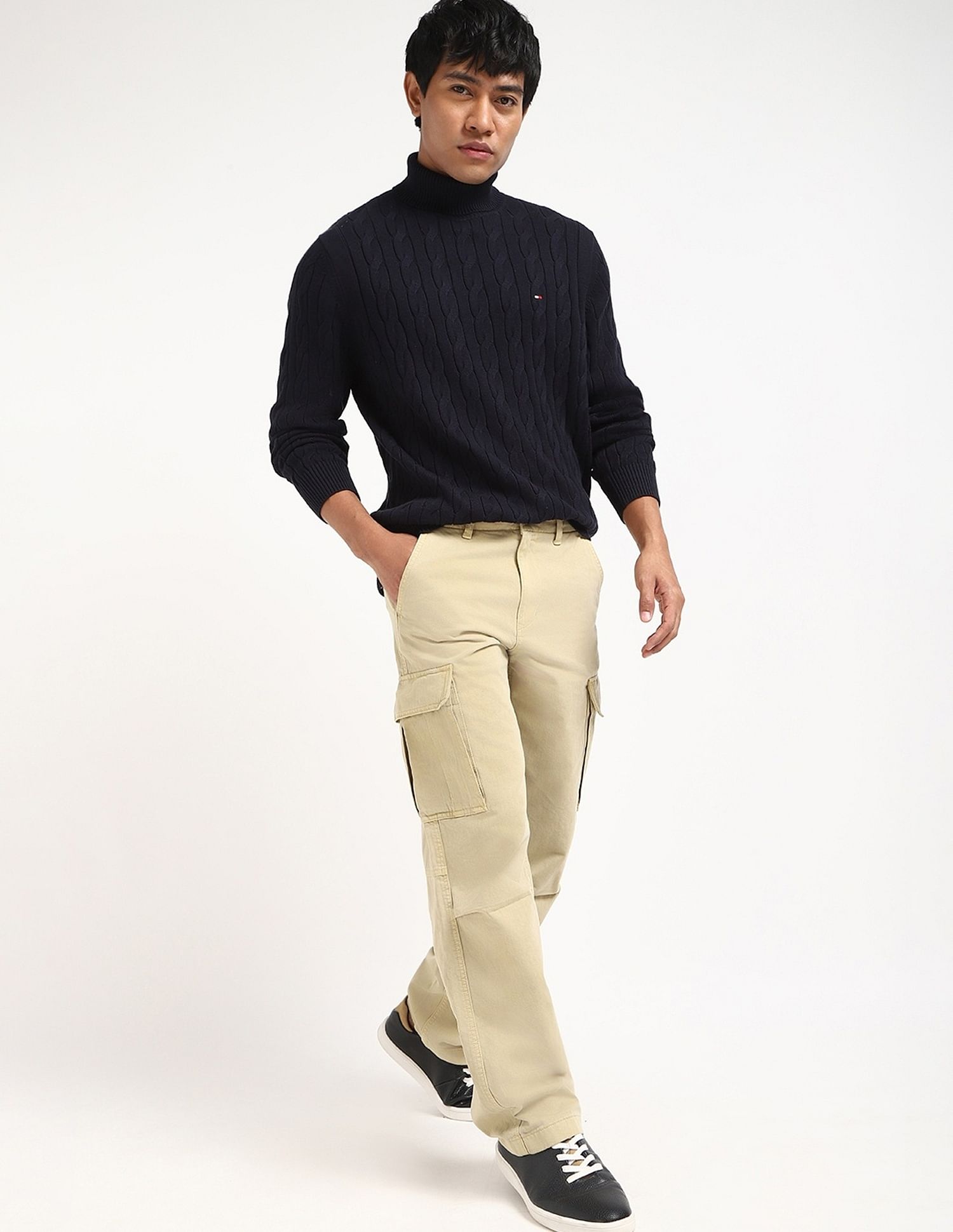 Tommy Hilfiger Cable-Knit Regular-Fit Cotton Sweater