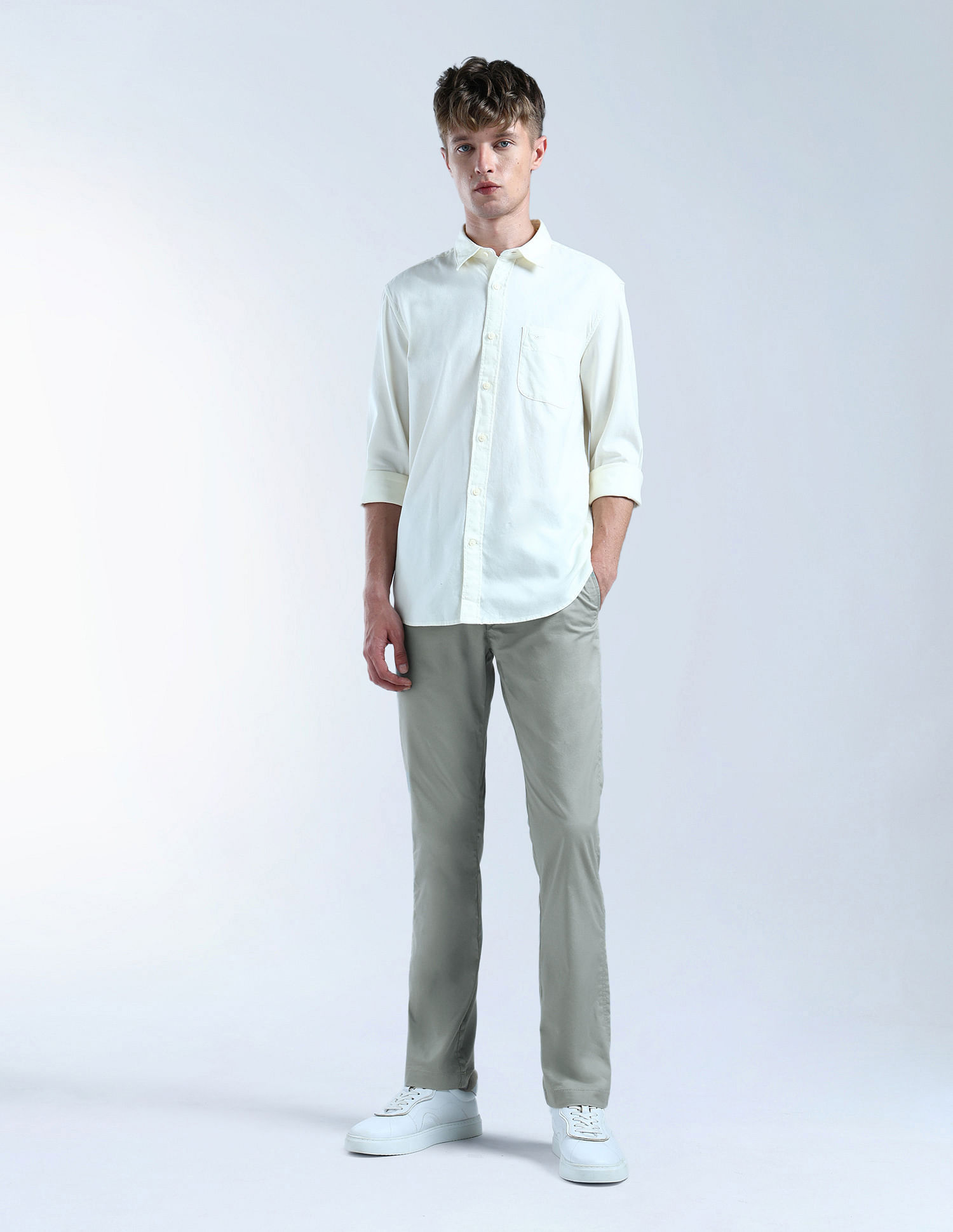Flying Machine F-Jango Straight Fit Dobby Trousers