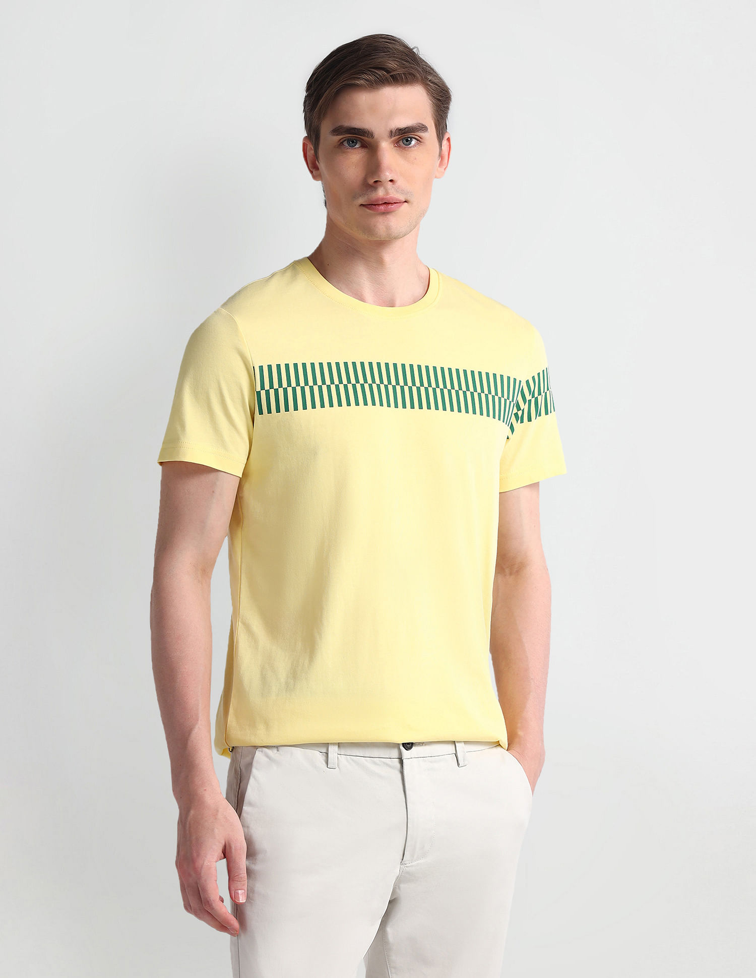 Arrow Sport Graphic Printed Crew Neck T-Shirt