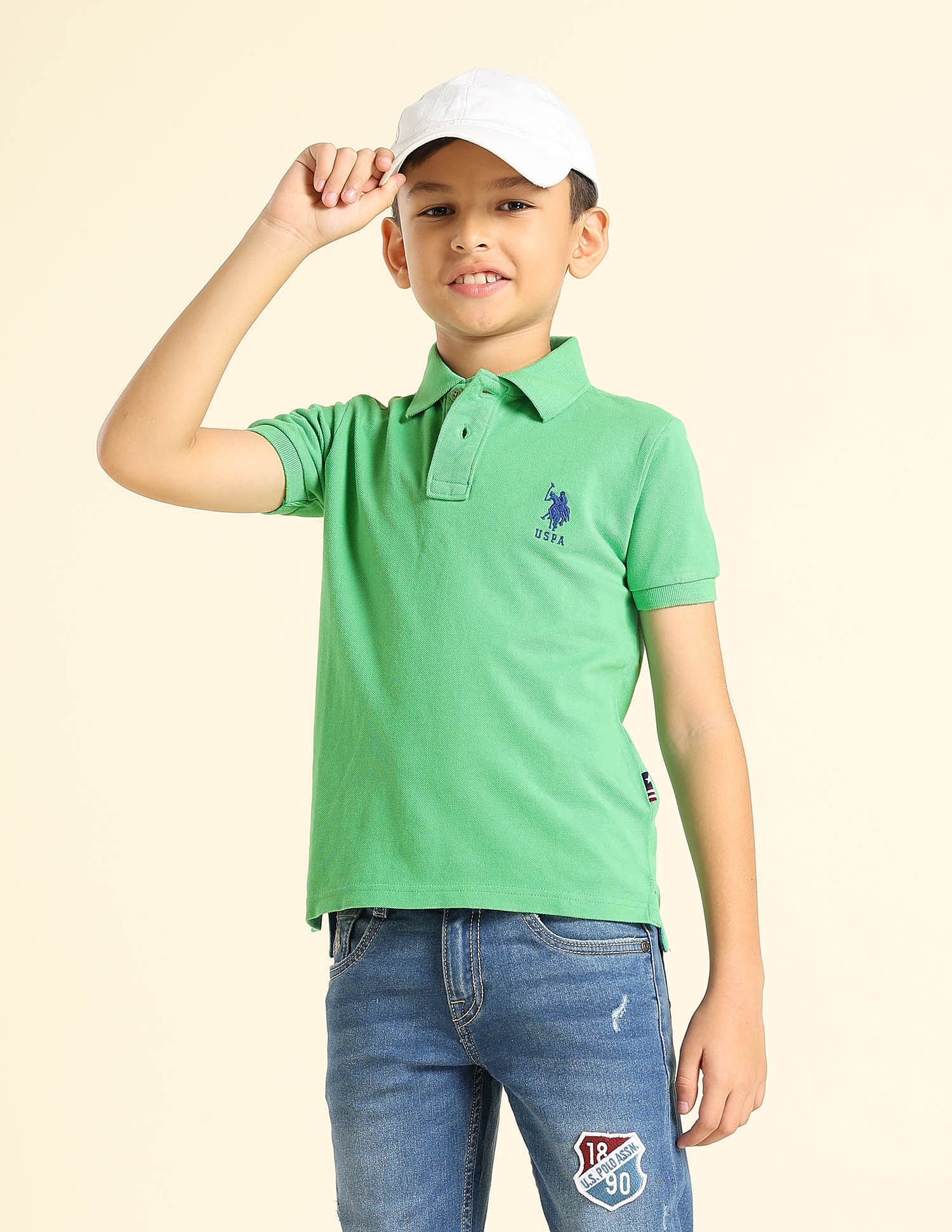 U.S. Polo Assn. Kids Solid Pique Polo Shirt