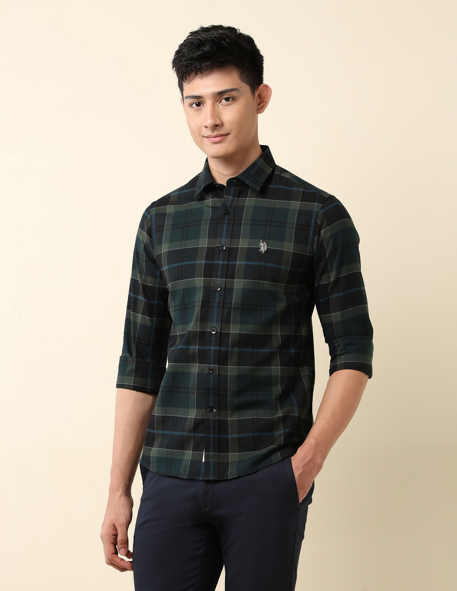 U.S. Polo Assn. Pure Cotton Tailored Fit Dobby Shirt