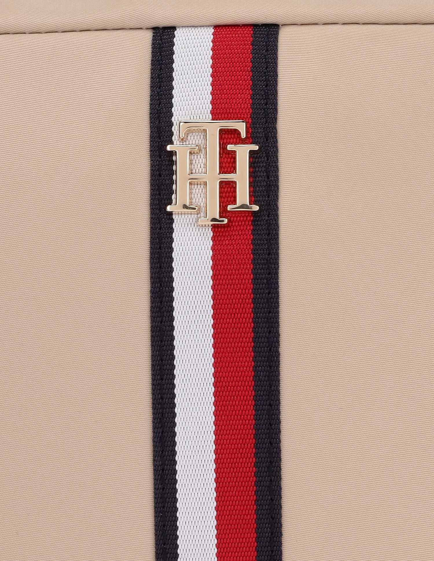 Tommy Hilfiger Solid Beige Nylon Sling Bag