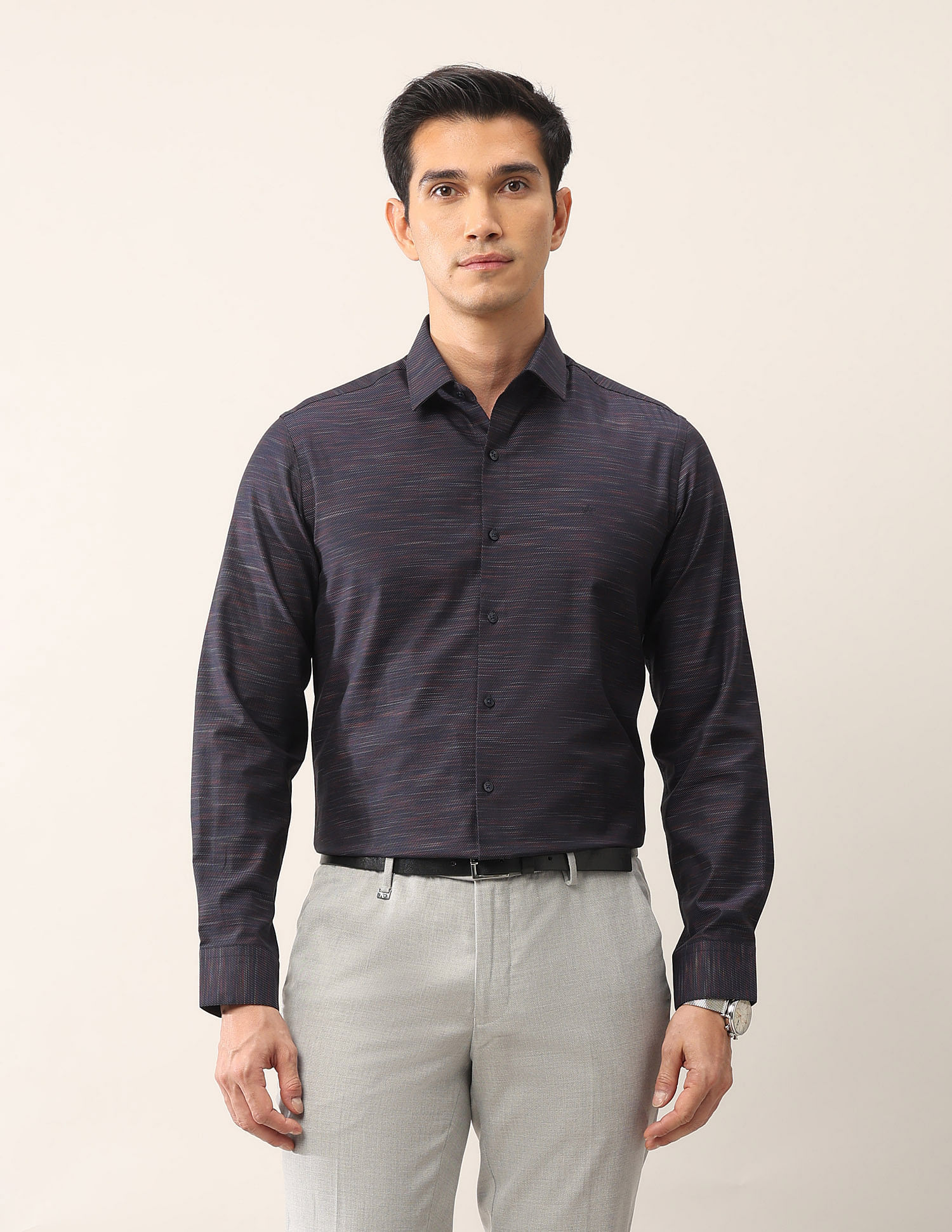 Arrow Textured Regular Fit Ceremonial Shirt