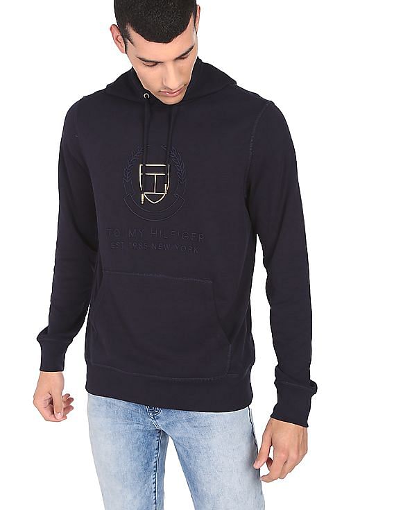 Buy Tommy Hilfiger Men White Essential Embroidered Monogram Sweatshirt -  NNNOW.com