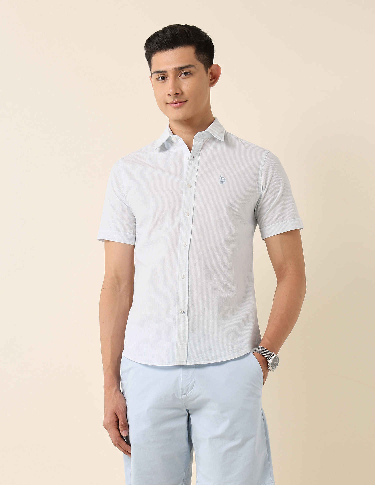 U.S. Polo Assn. Vertical Striped Pure Cotton Shirt